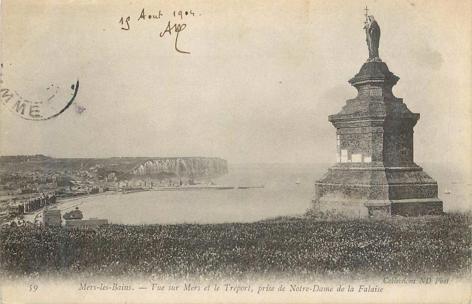 CPA Mers les Bains Vue sur Mers et le Treport prise de Notre Dame de la Falaise 