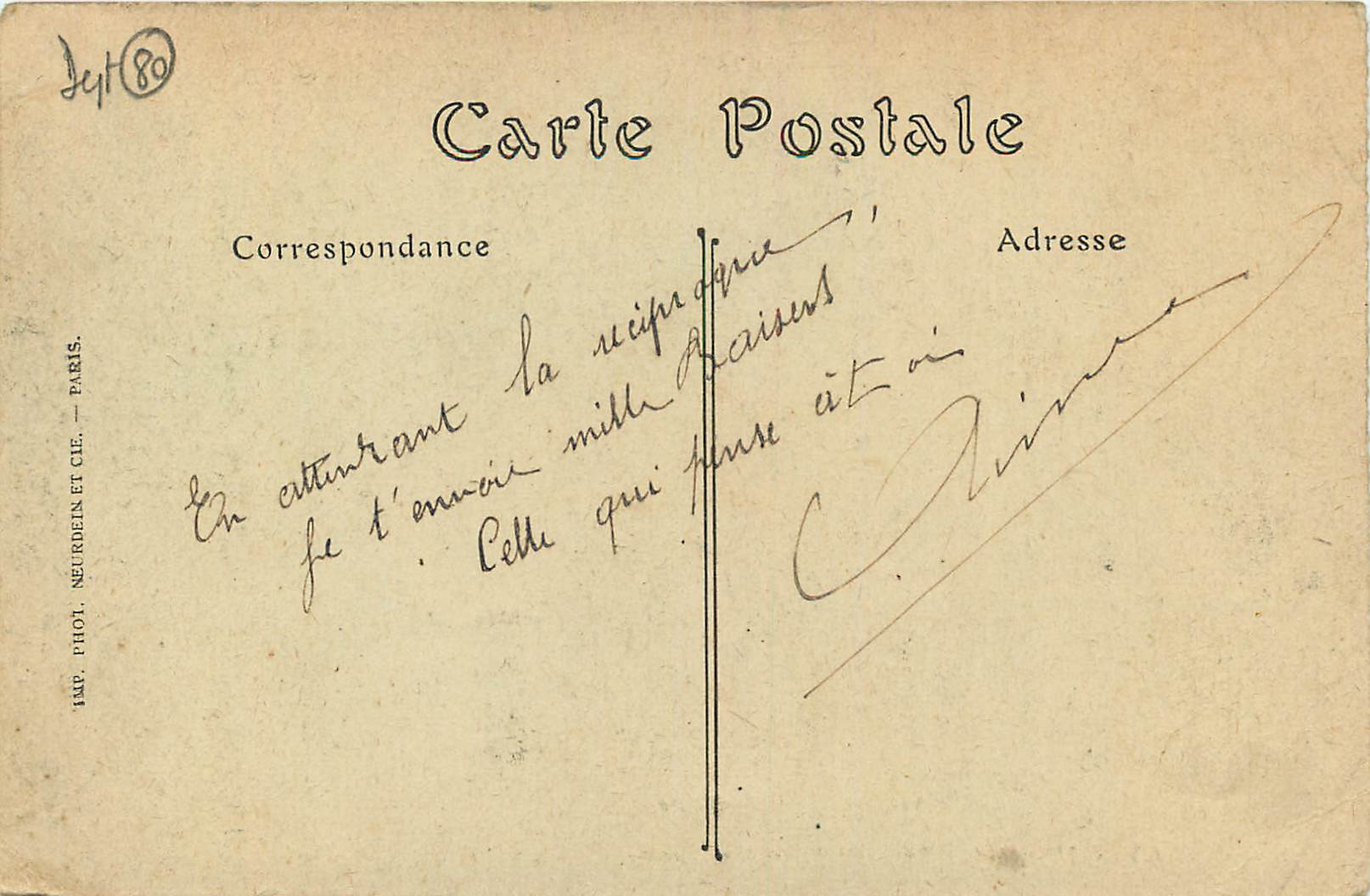 CPA Mers les Bains et le Treport  — Verso