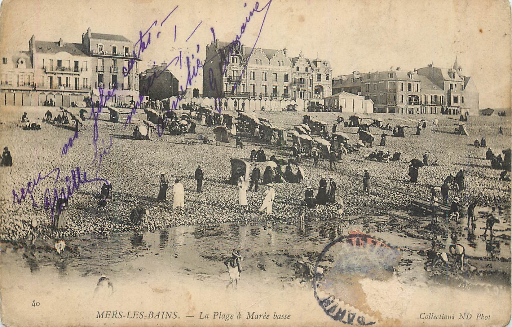 CPA Mers les Bains La Plage a Maree basse 