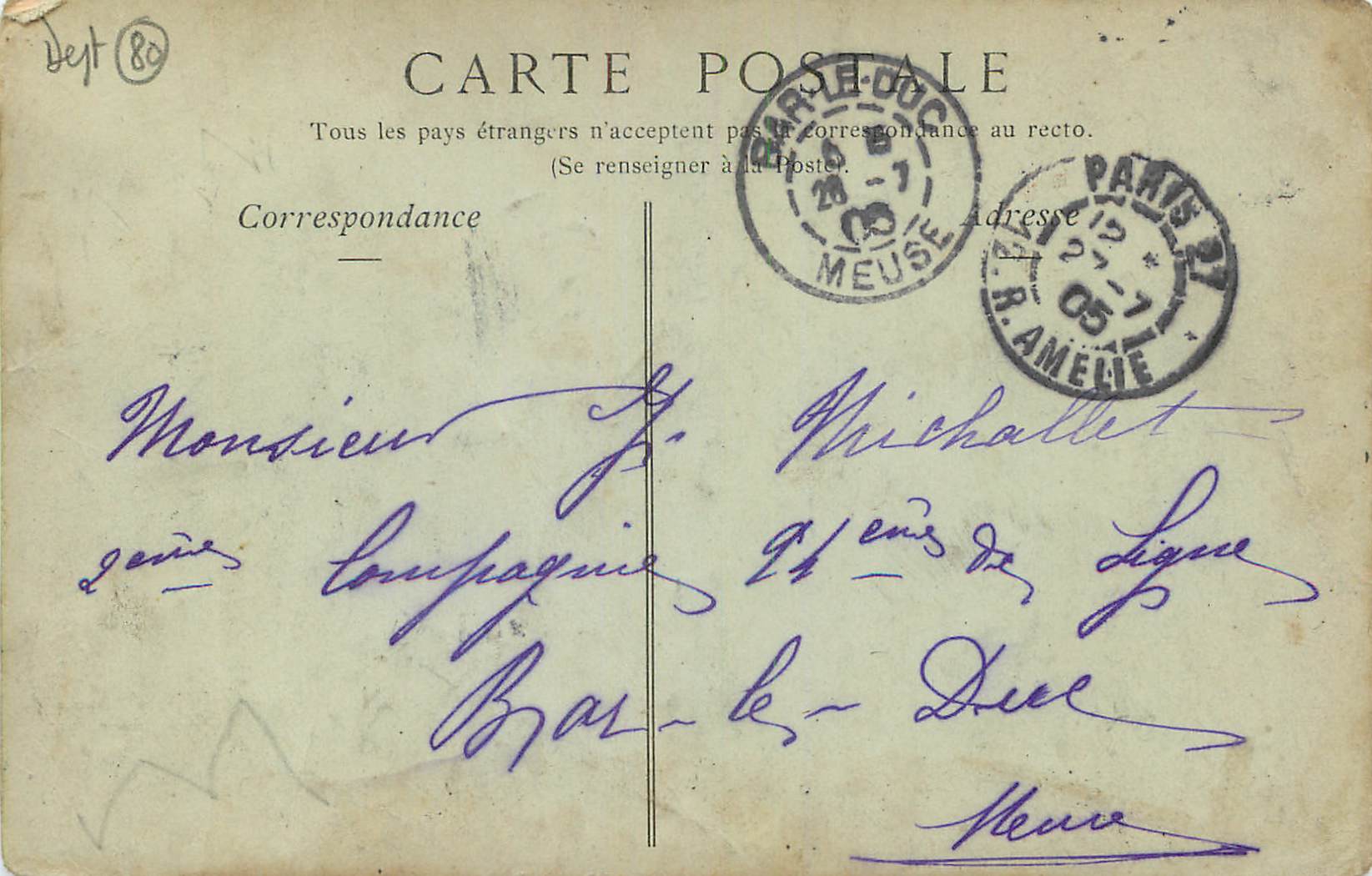 CPA Mers les Bains La Plage a Maree basse  — Verso