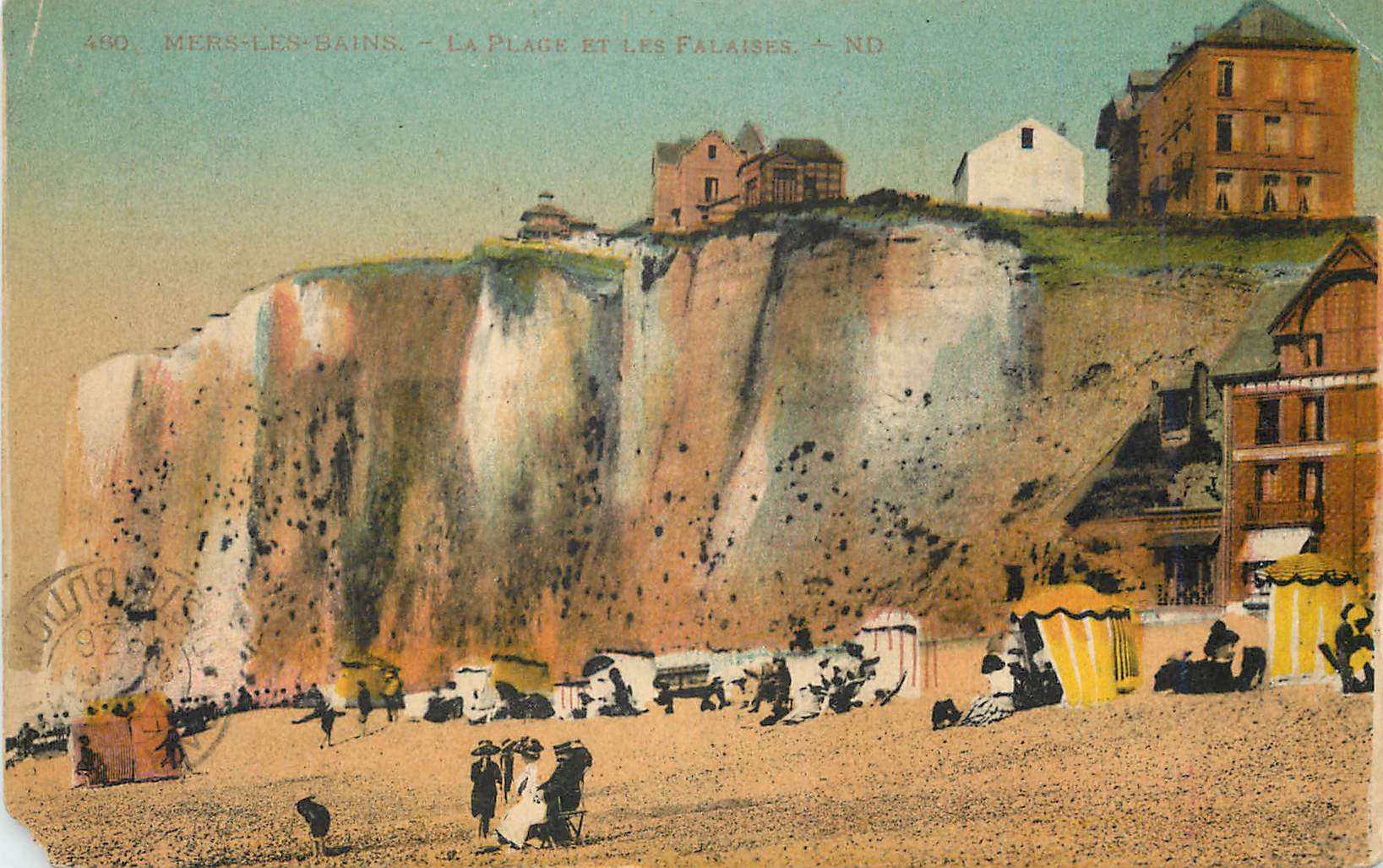 CPA Mers les Bains La Plage et les Falaises 