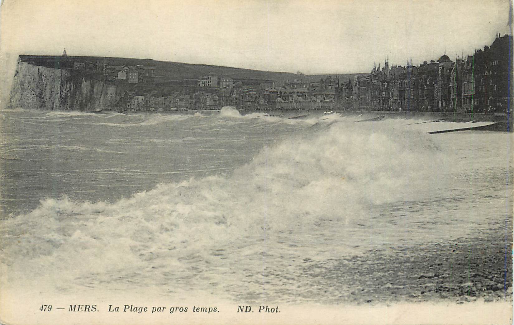 CPA Mers La Plage par gros temps 