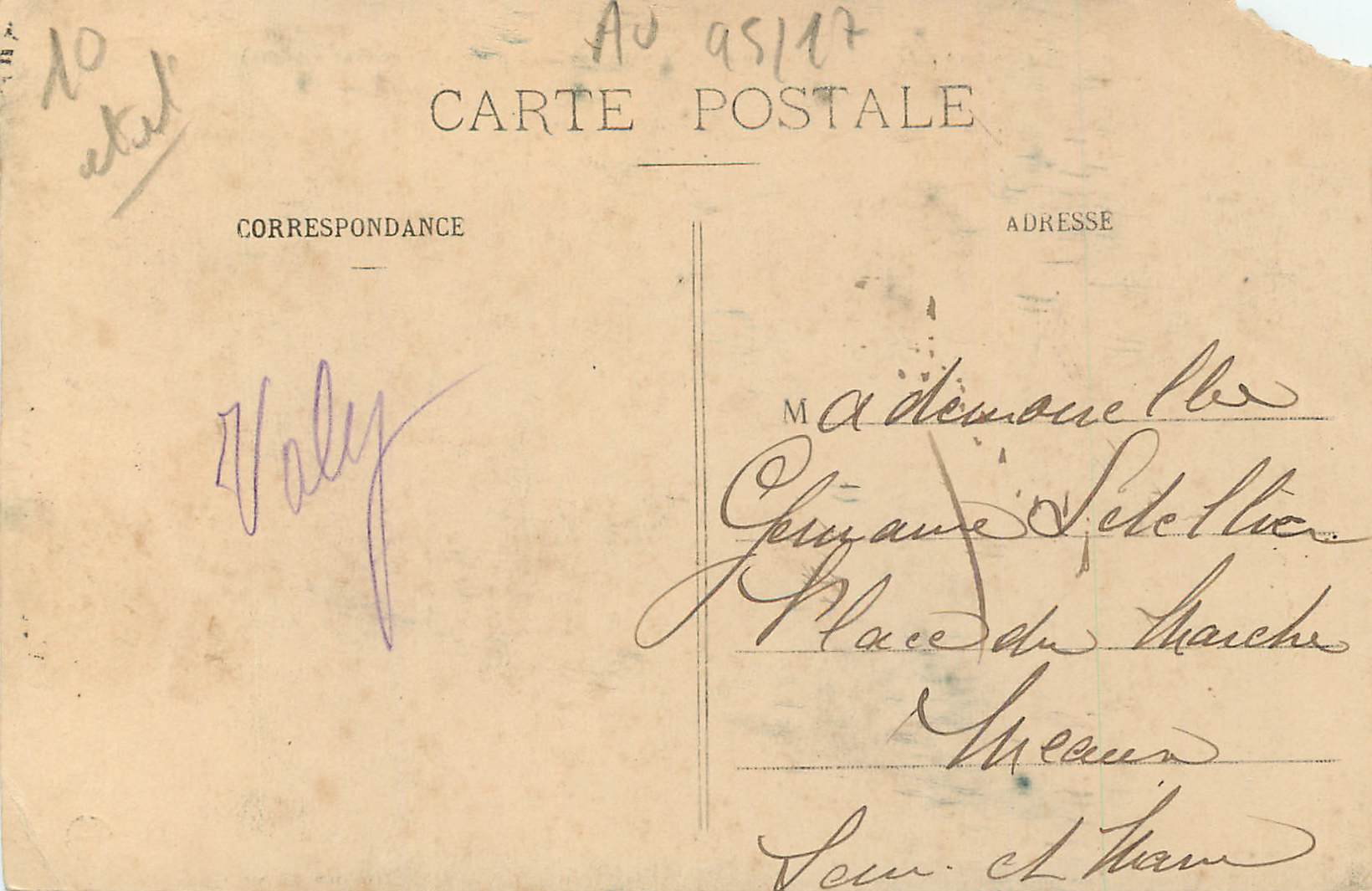 CPA Aerodrome du Camp de Chalons Avion Aviation — Verso