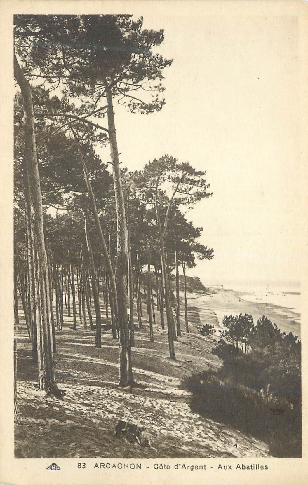 Arcachon - Côte d'Argent - Aux Abatilles — Éditeur : Cie des Arts Photomécaniques, Strasbourg-Schiltigheim, n° 83