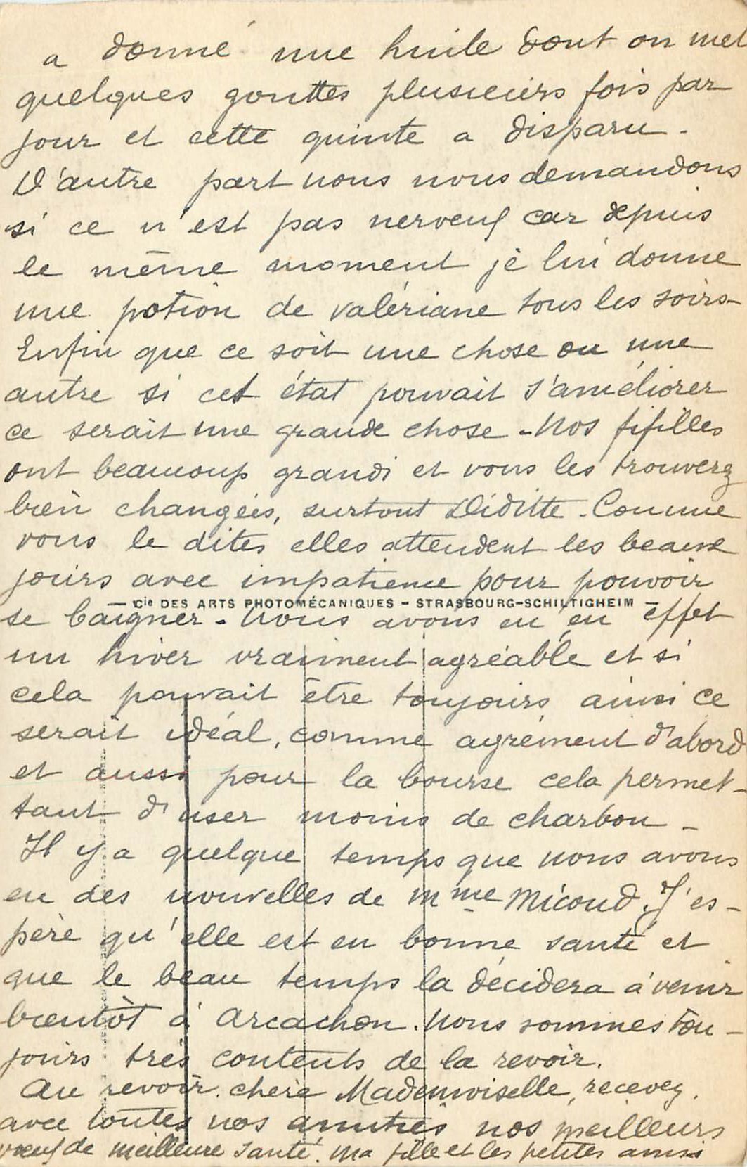 Arcachon - Côte d'Argent - Aux Abatilles — Éditeur : Cie des Arts Photomécaniques, Strasbourg-Schiltigheim, n° 83 — Verso