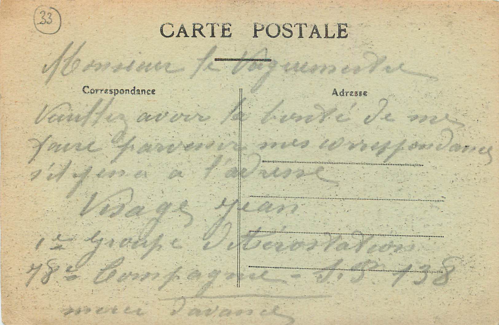 CPA Bordeaux Vue generale sur les Chatrons  — Verso