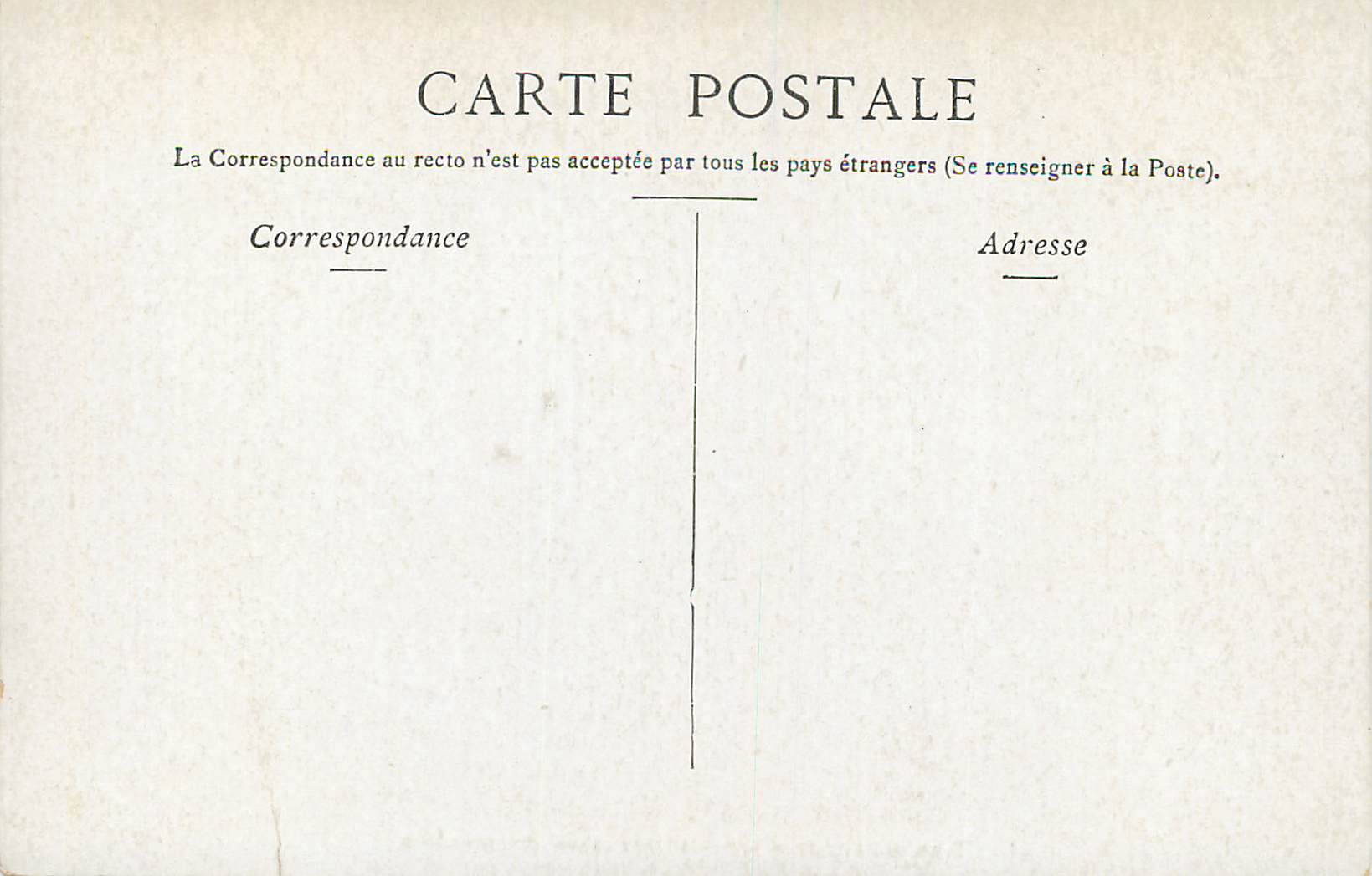 CPA Bordeaux Monument des Girondins  — Verso