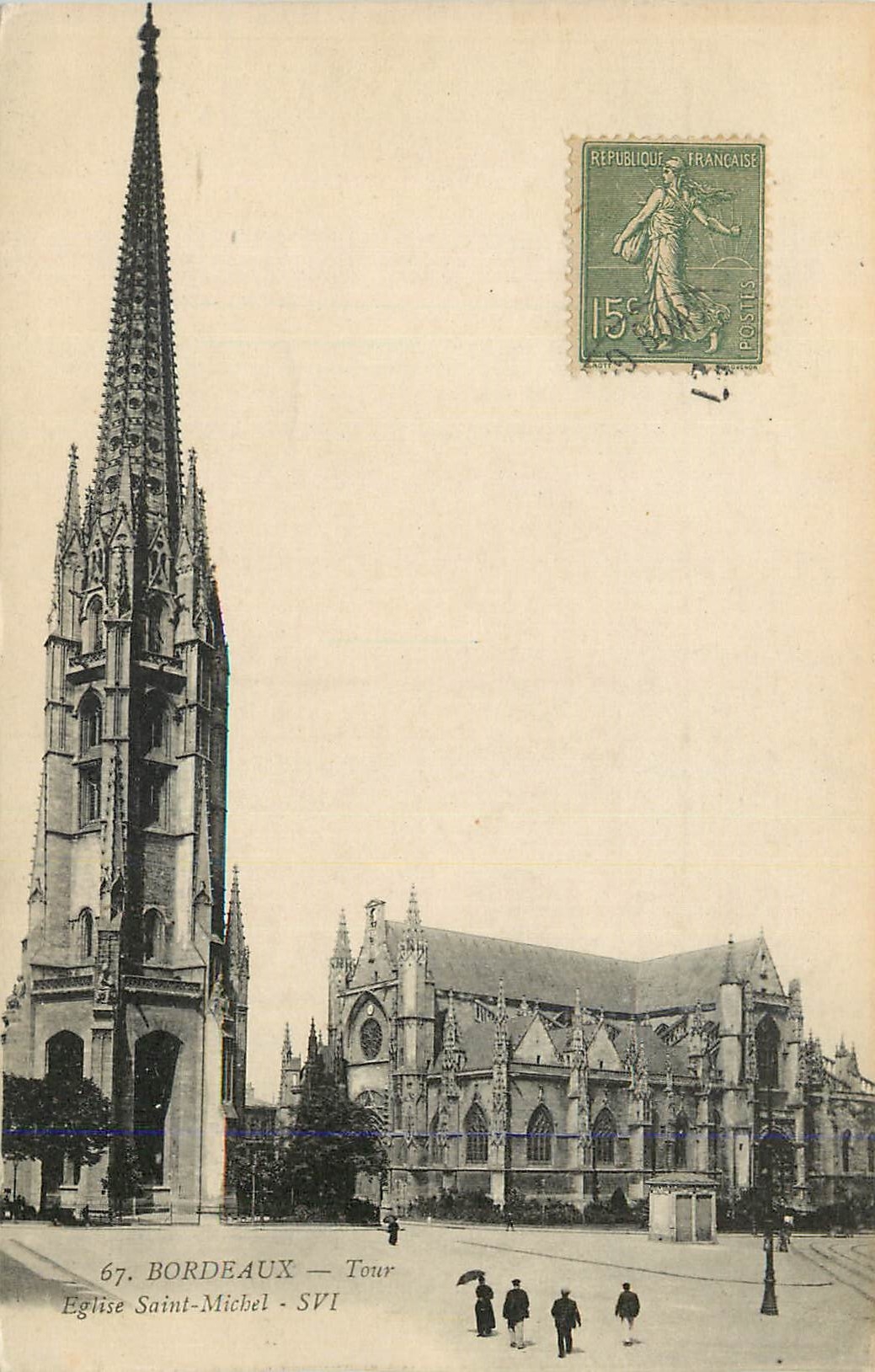 CPA Bordeaux Tour Eglise Saint Michel 