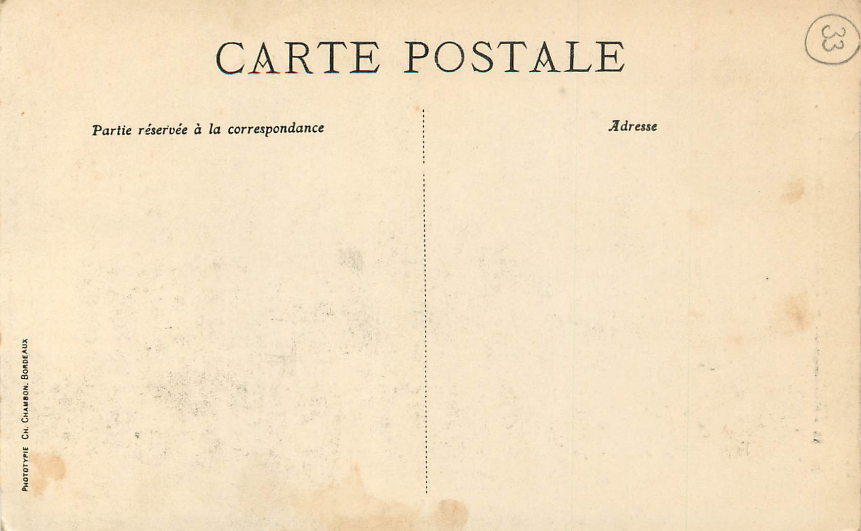 CPA Bordeaux Eglise Notre Dame  — Verso