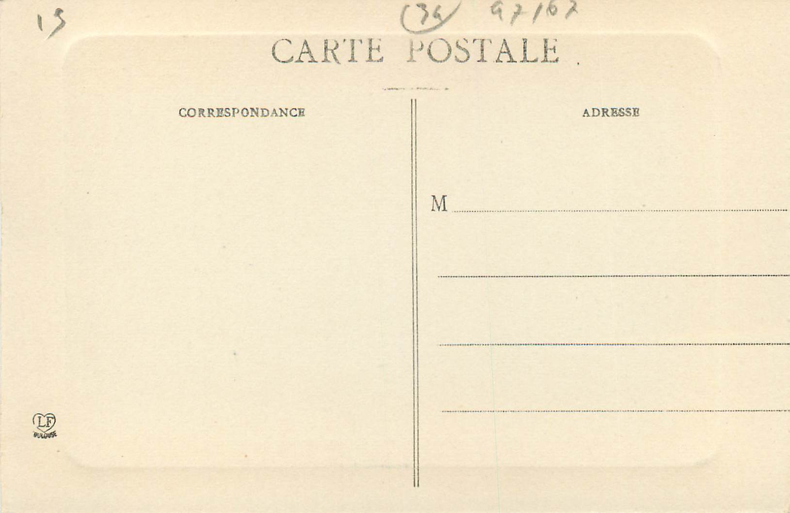 CPA Luchon Vue generale prise de Cazarilh  — Rückseite