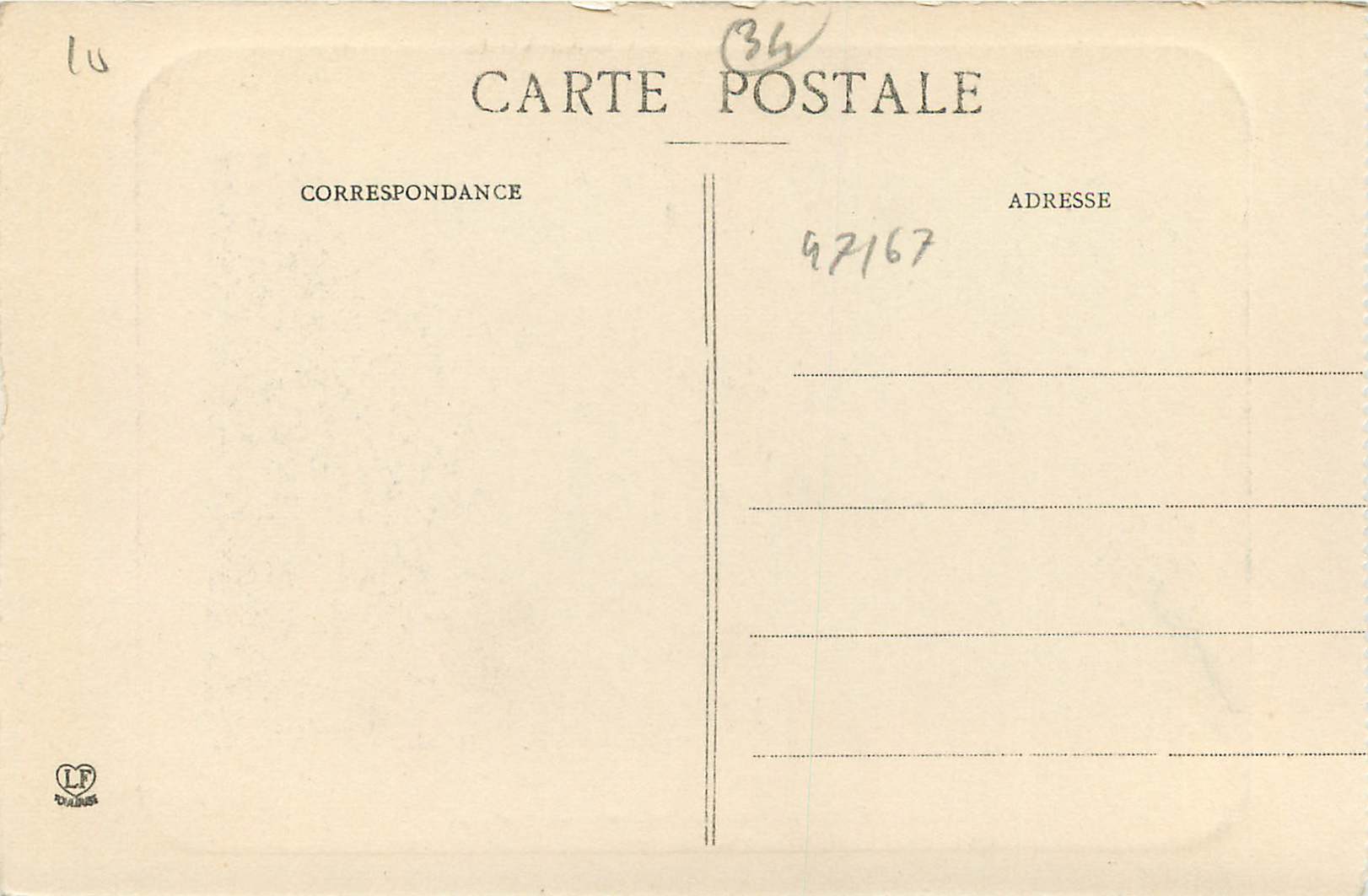 CPA Luchon Hospice et Montee de Venasque  — Rückseite