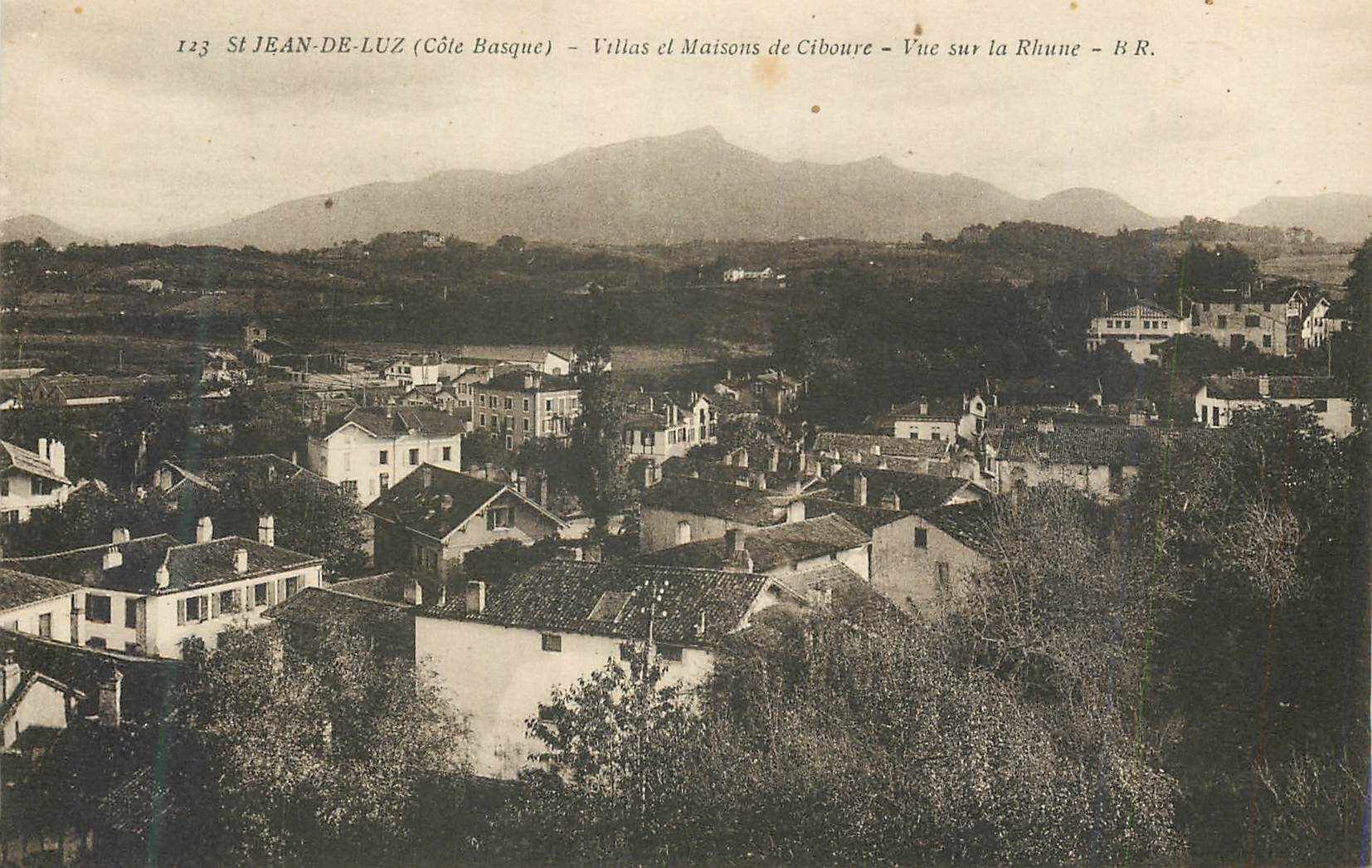 CPA St Jean de Luz Cote Basque Villas et Maisons de Ciboure Vue sur la Rhone 