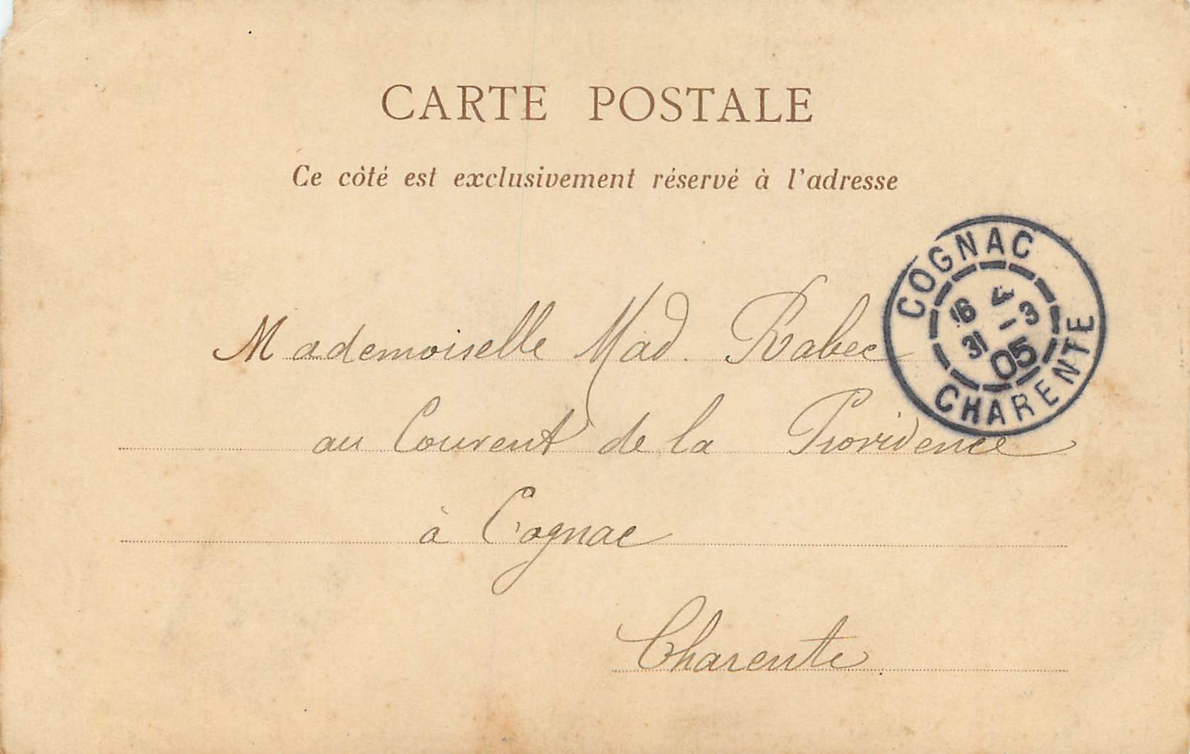 CPA Bordeaux La Tour Saint Michel  — Rückseite