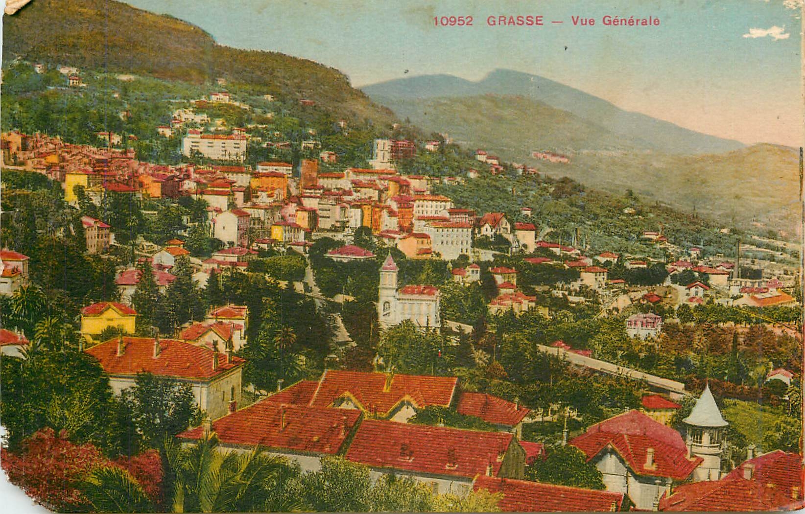 Grasse — Vue Générale — Éditeur CAP. LEVY-NEURDEIN, NICE, n° 10952