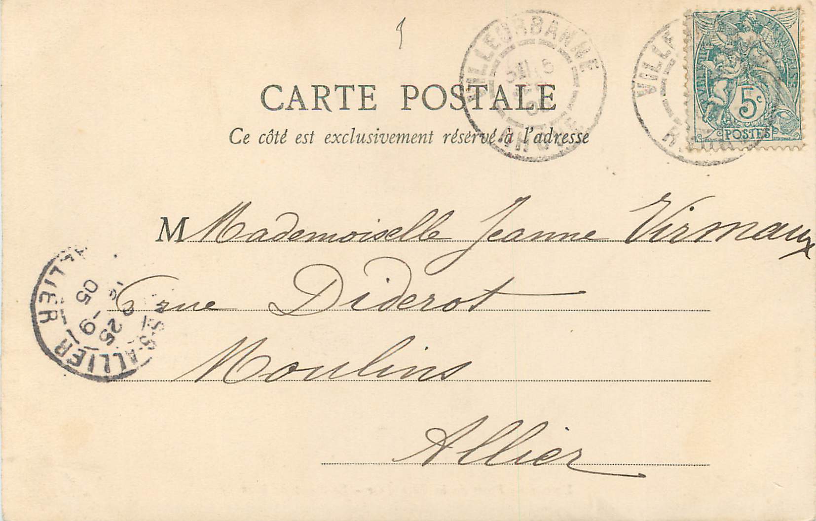 CPA Lyon Parc de la Tete d Or Le Pont de bois (carte 1900) — Verso