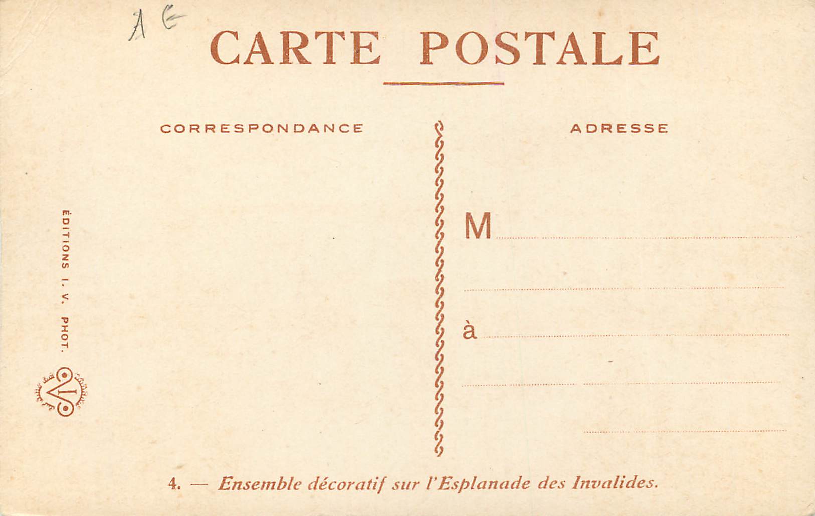 CPA Ensemble decoratif sur l Esplanade des Invalides Paris Exposition internationale — Rückseite