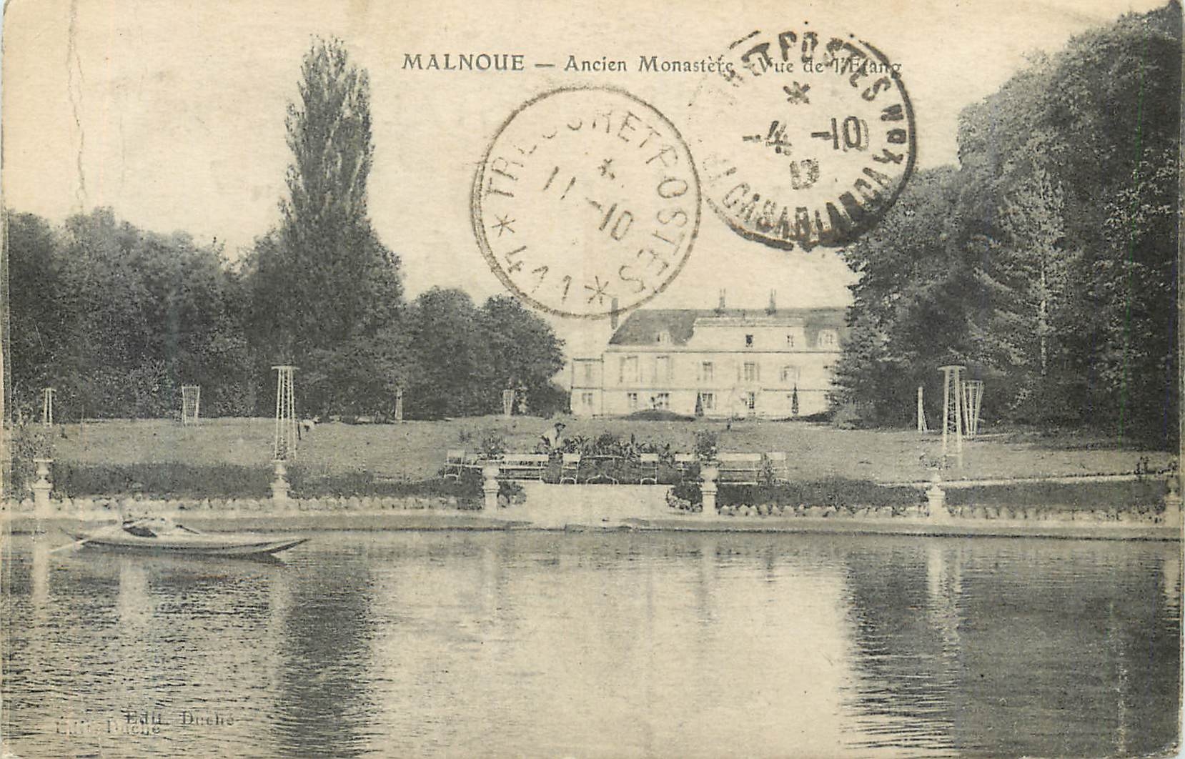 Malnoue — Ancien Monastère — Vue de l'étang — Éd. Deley