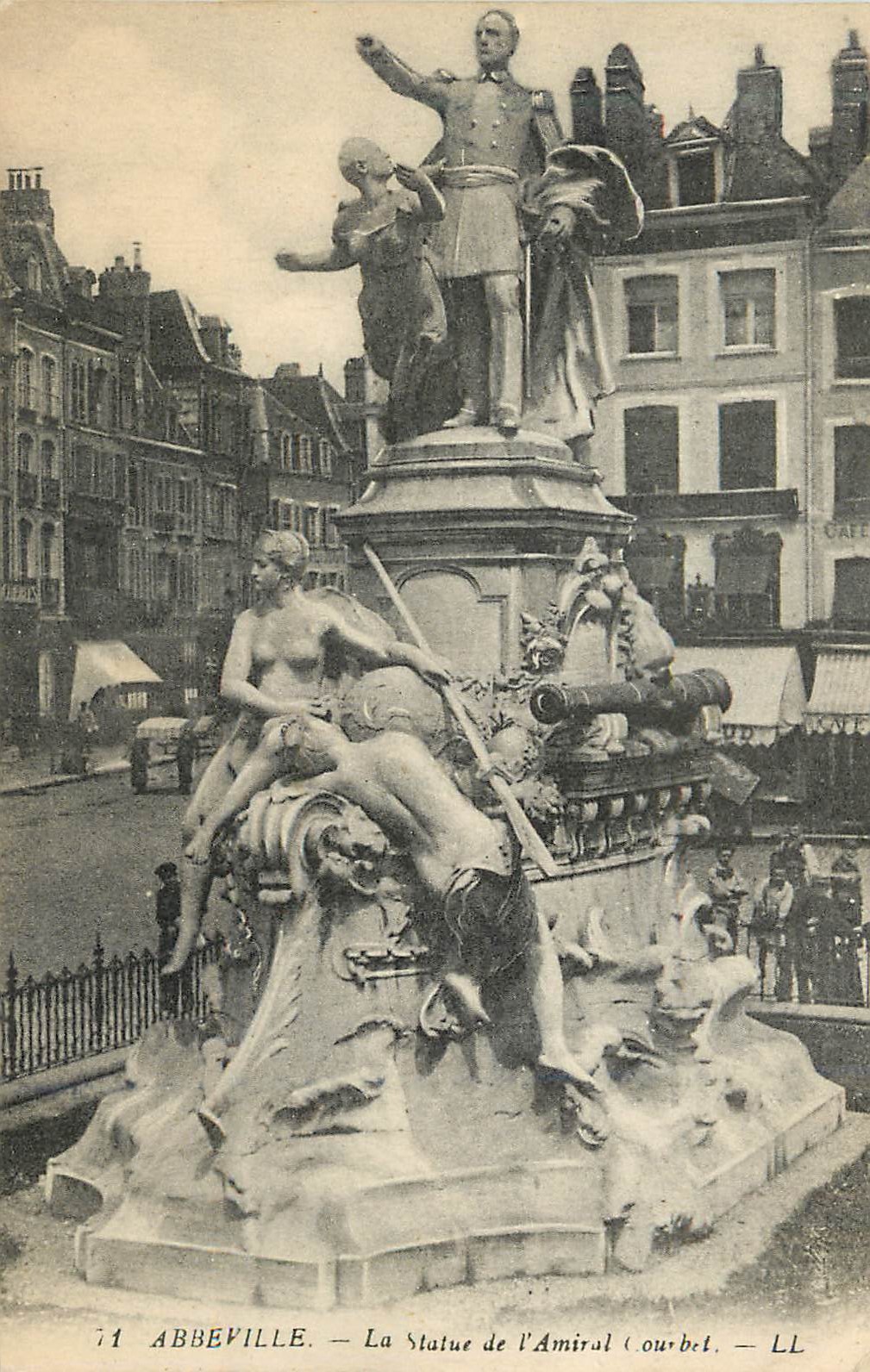 Abbeville — Die Statue des Admirals Courbet — LL
