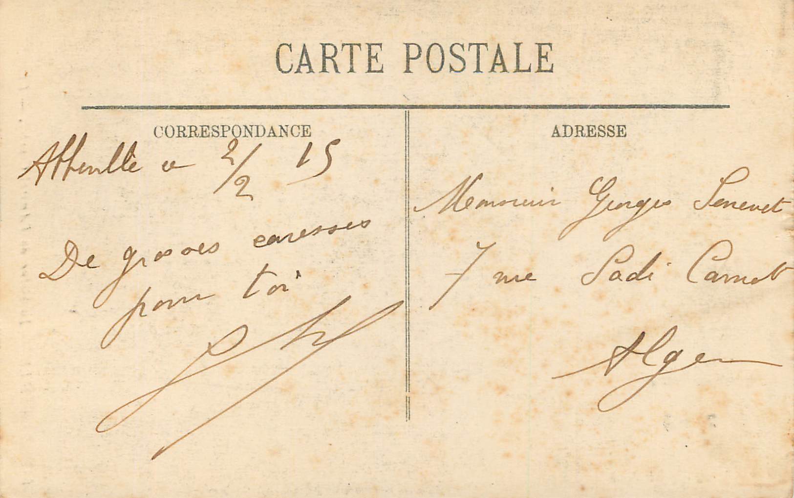 CPA Abbeville La Statue d Amiral Courbet  — Back