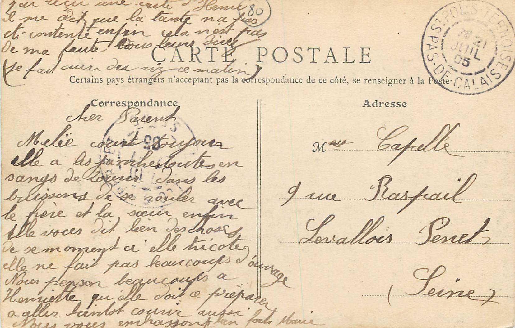 CPA Amiens La Nef de la Cathedrale  — Rückseite