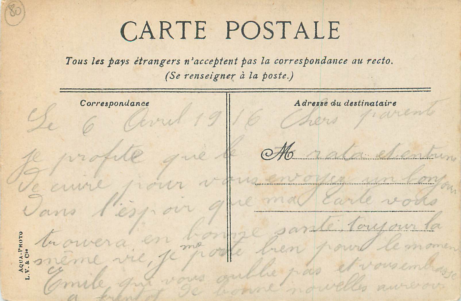 CPA Amiens La Cathedrale histoire de St Firmin — Rückseite