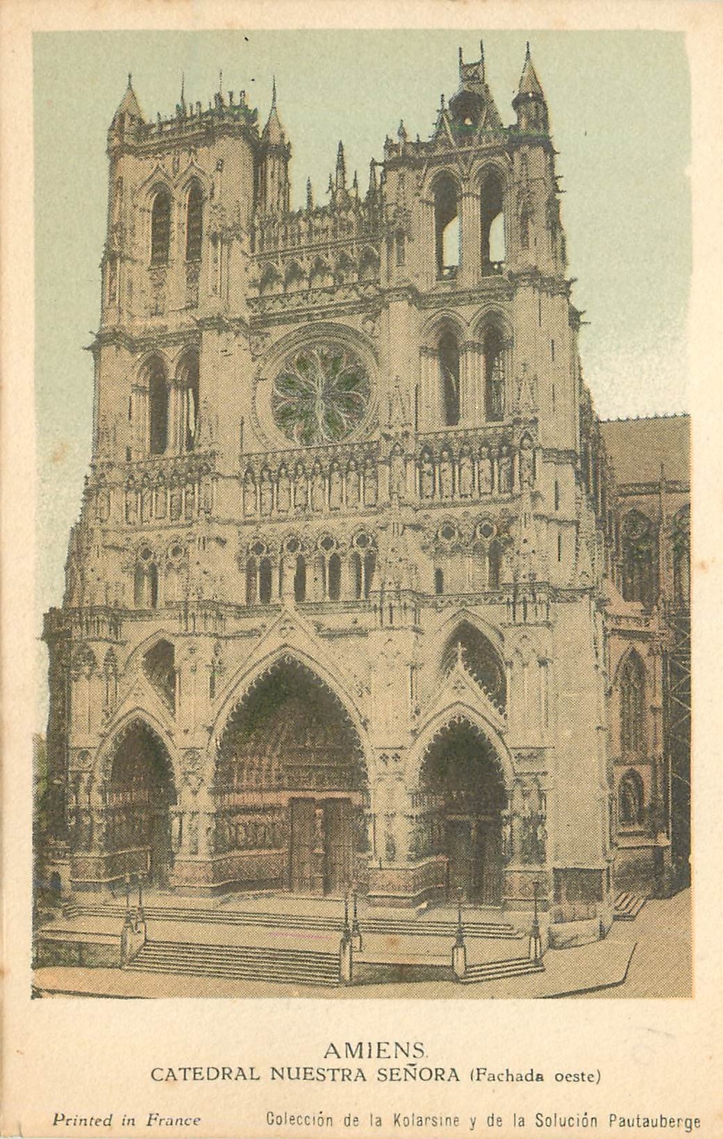 CPA Amiens Catedral Nuestra Senora Fachada Oeste 