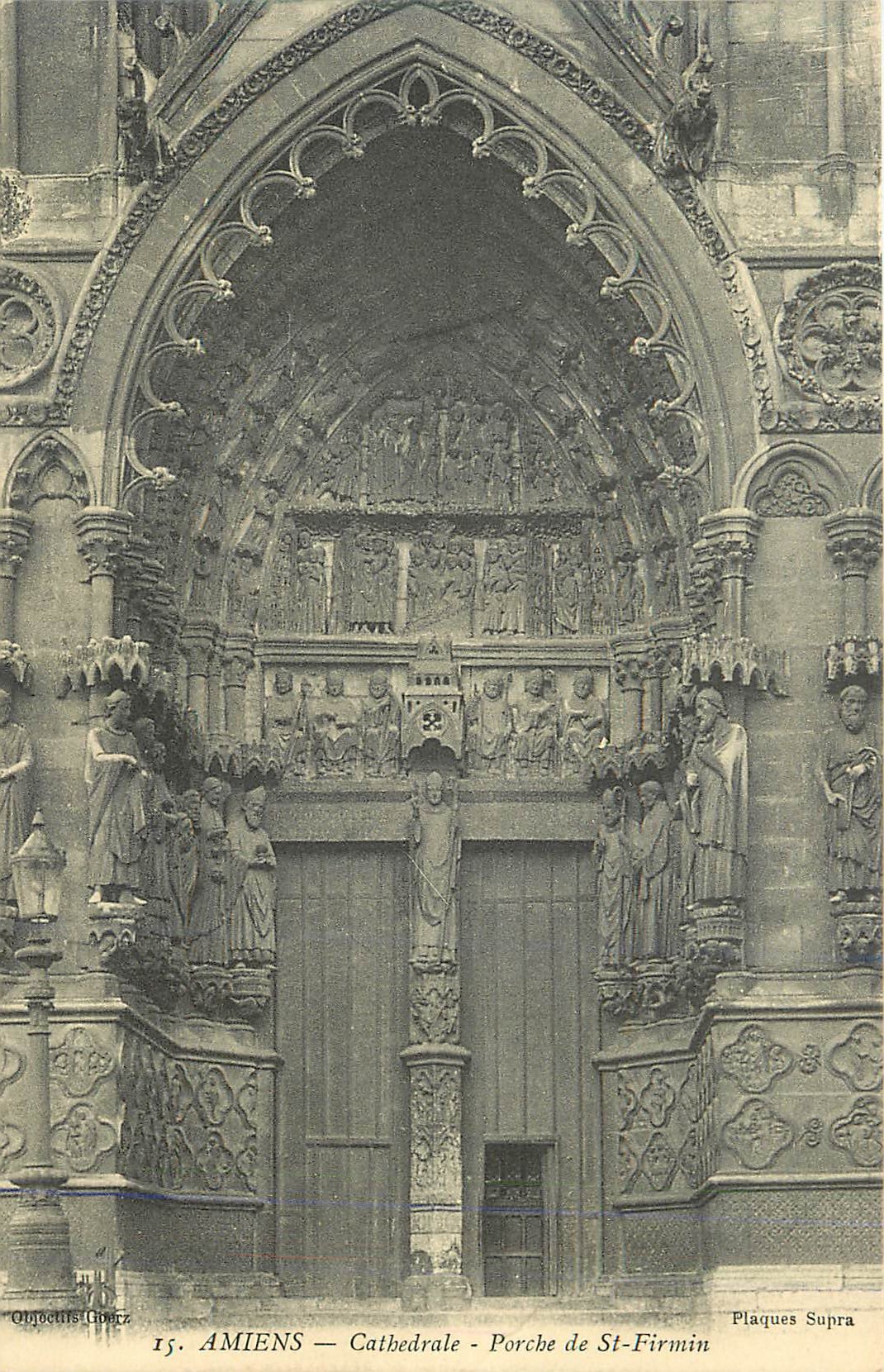 CPA Amiens Cathedrale Porche de St Firmin 