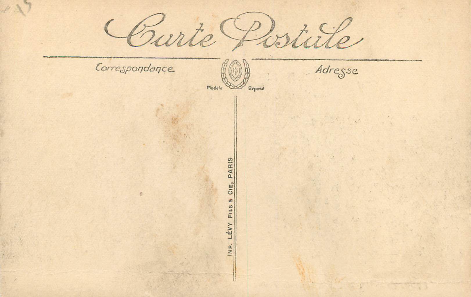 CPA Strasbourg L Hotel des Postes  — Verso