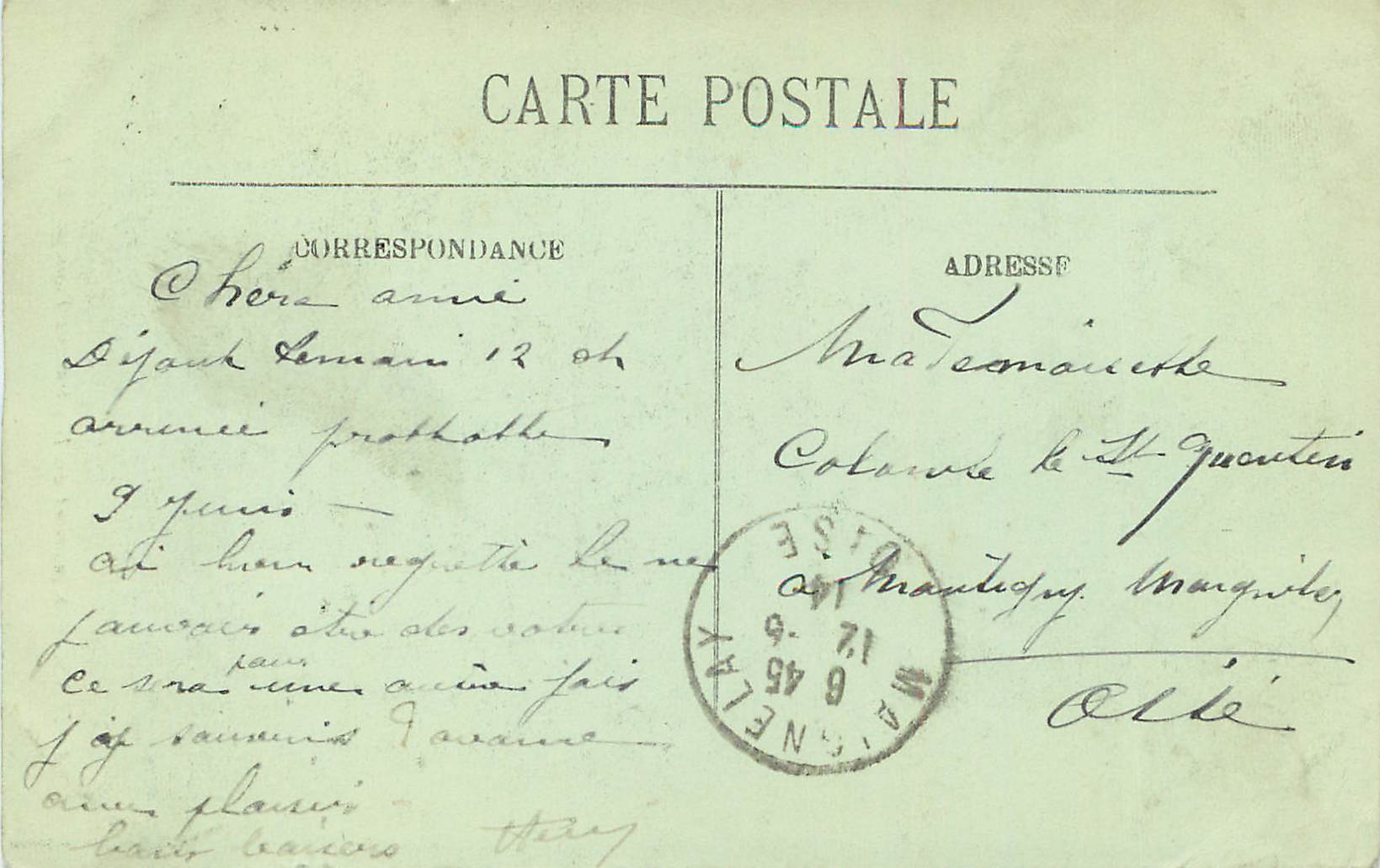 CPA Amiens Monument dese Illustrations Picardes  — Rückseite