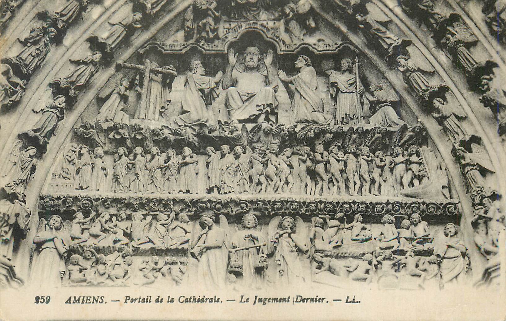 Amiens — Portal der Kathedrale — Das letzte Gericht — Li.