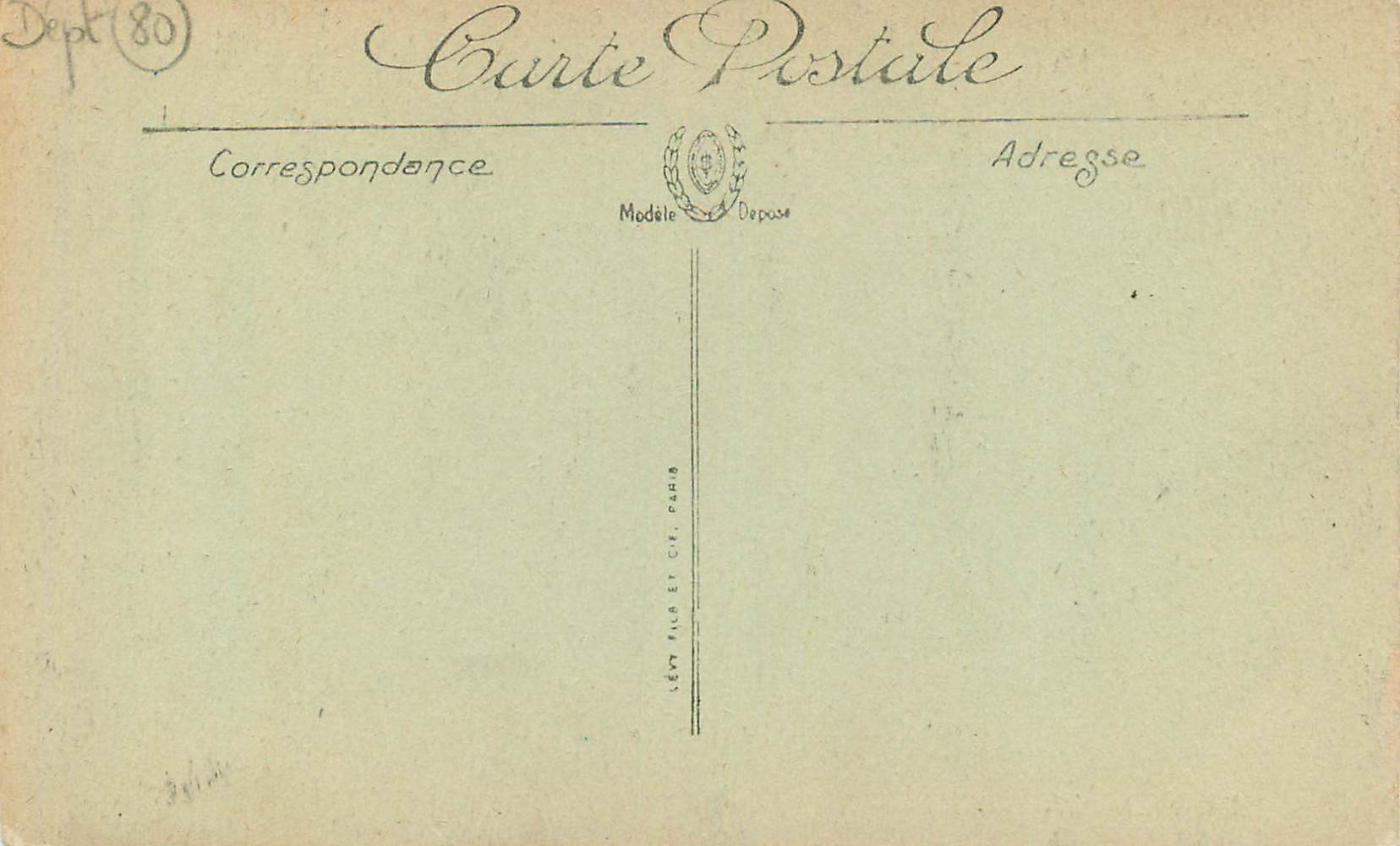 CPA Amiens L Hotel de Ville  — Rückseite