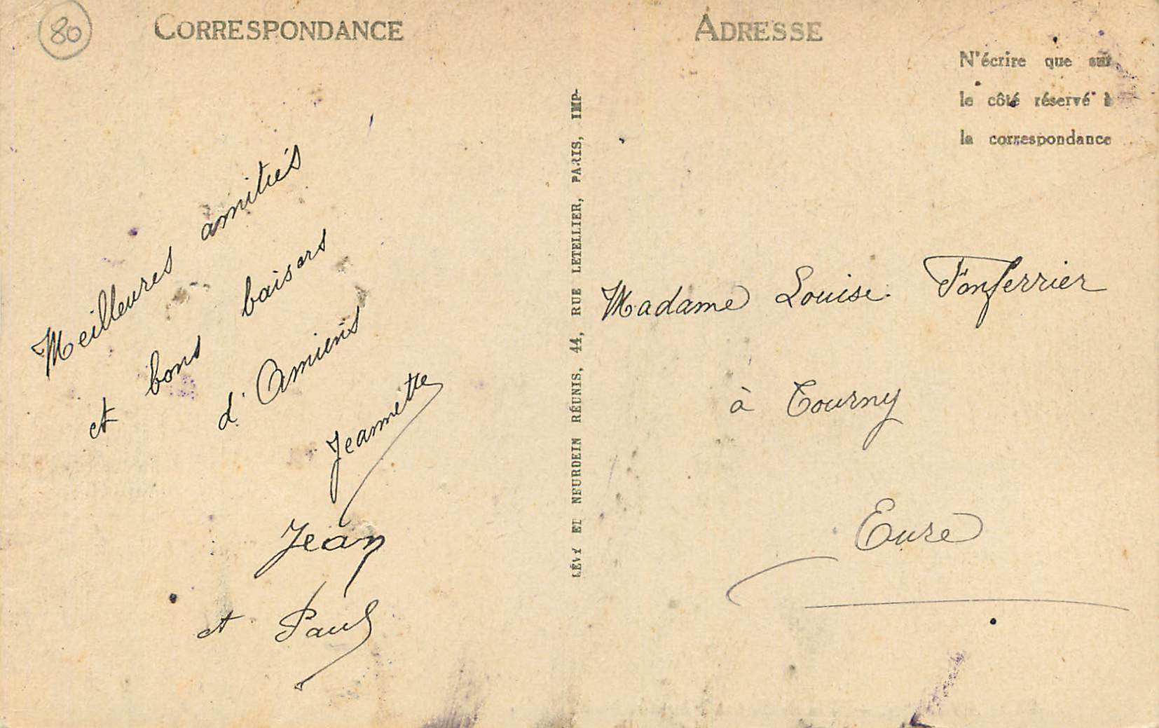 CPA Amiens Vie de Saint Firmin  — Rückseite