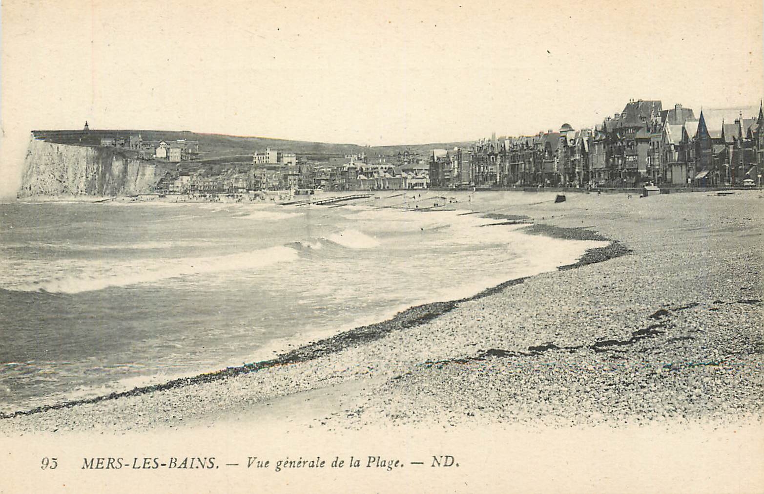 CPA Mers les Bains Vue generale de la Plage 