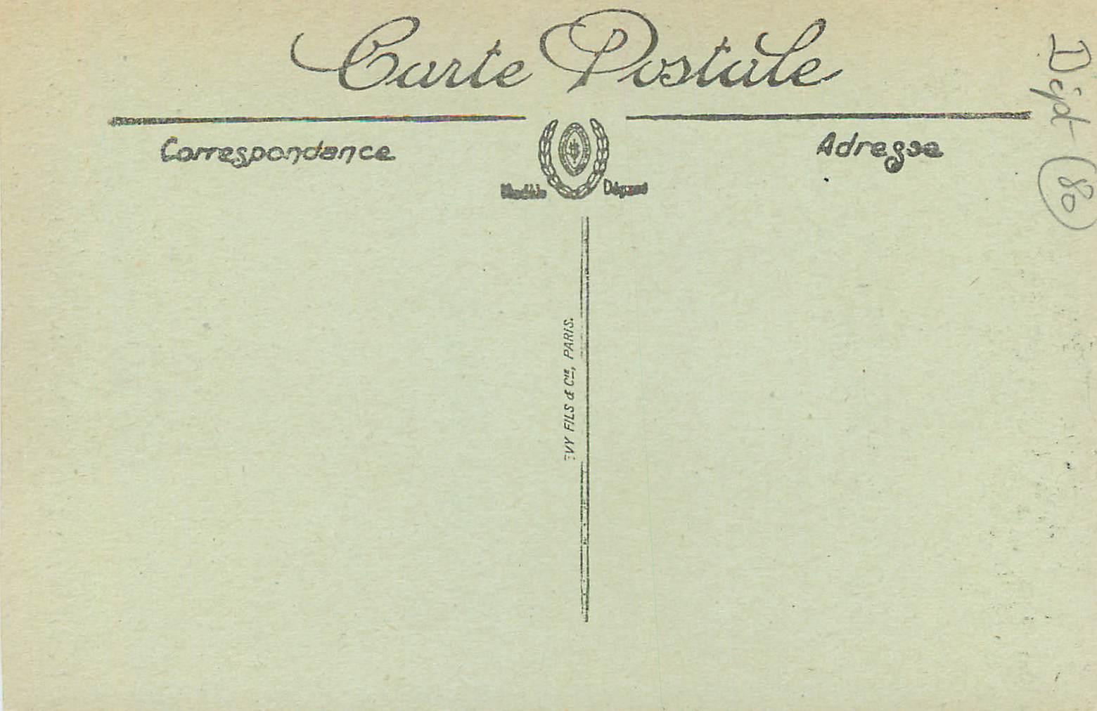 CPA Mers les Bains Notre Dame de la Falaise  — Verso