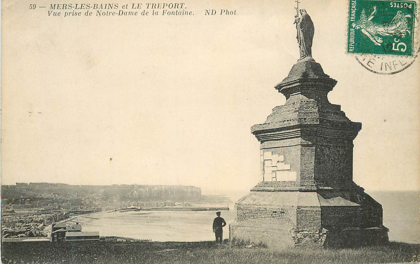 CPA Mers les Bains et le Treport Vue prise de Notre Dame de la Fontaine 