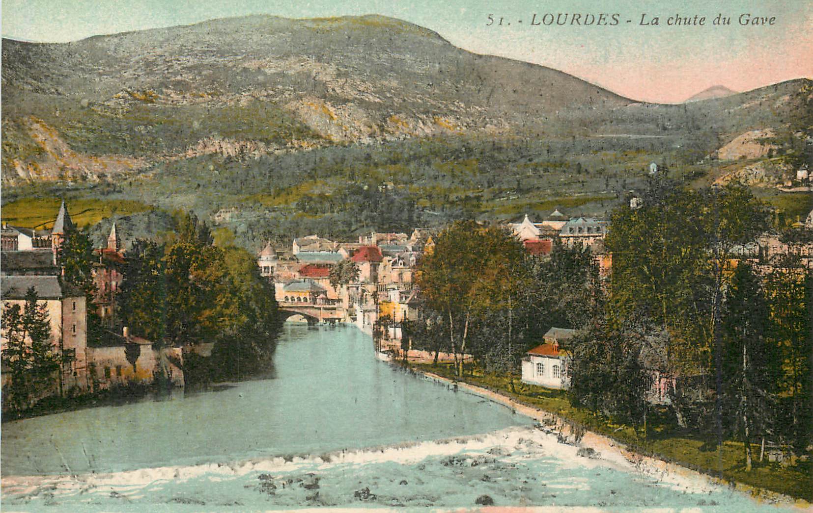CPA Lourdes La Chute du Gave 