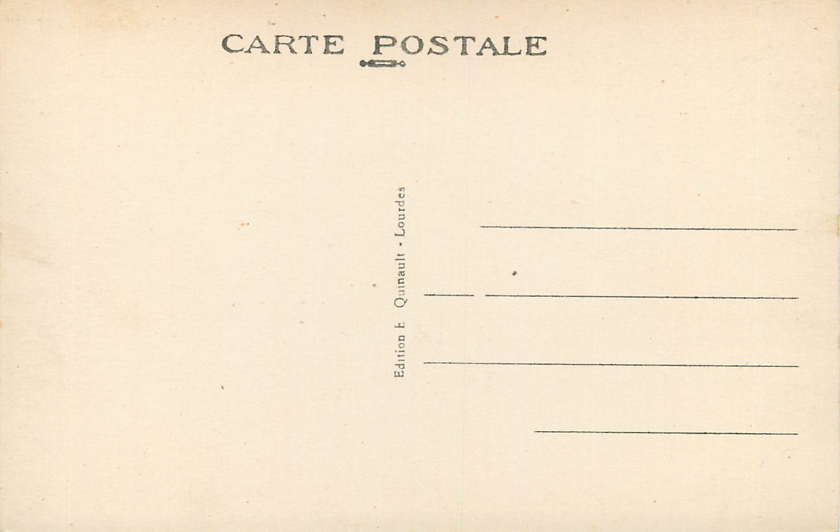 CPA Lourdes La Chute du Gave  — Verso