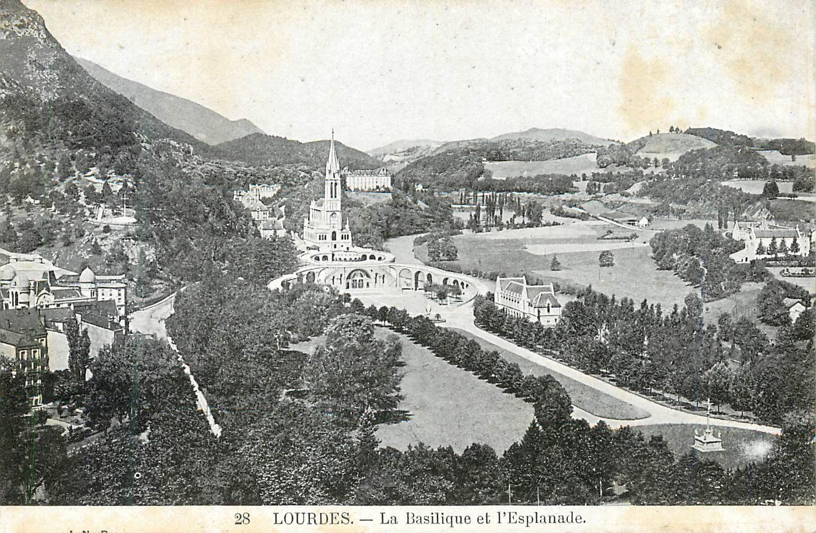 CPA Lourdes La Basilique et l Esplanade 