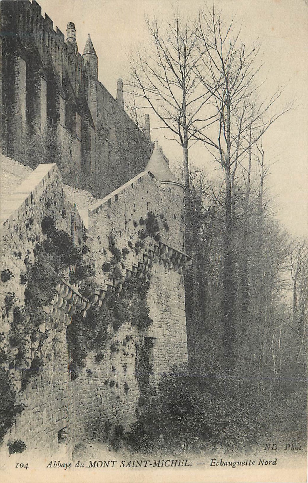 CPA Abbaye du Mont Saint Michel Echauguette Nord 