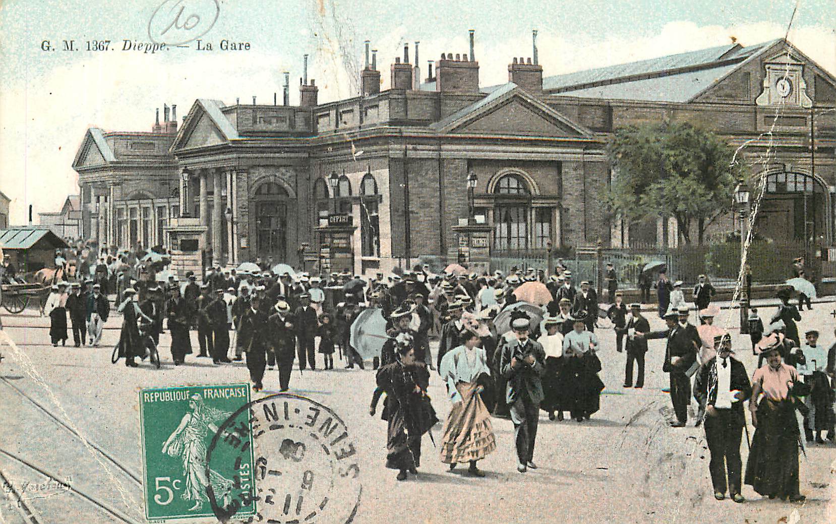 CPA Dieppe La Gare 