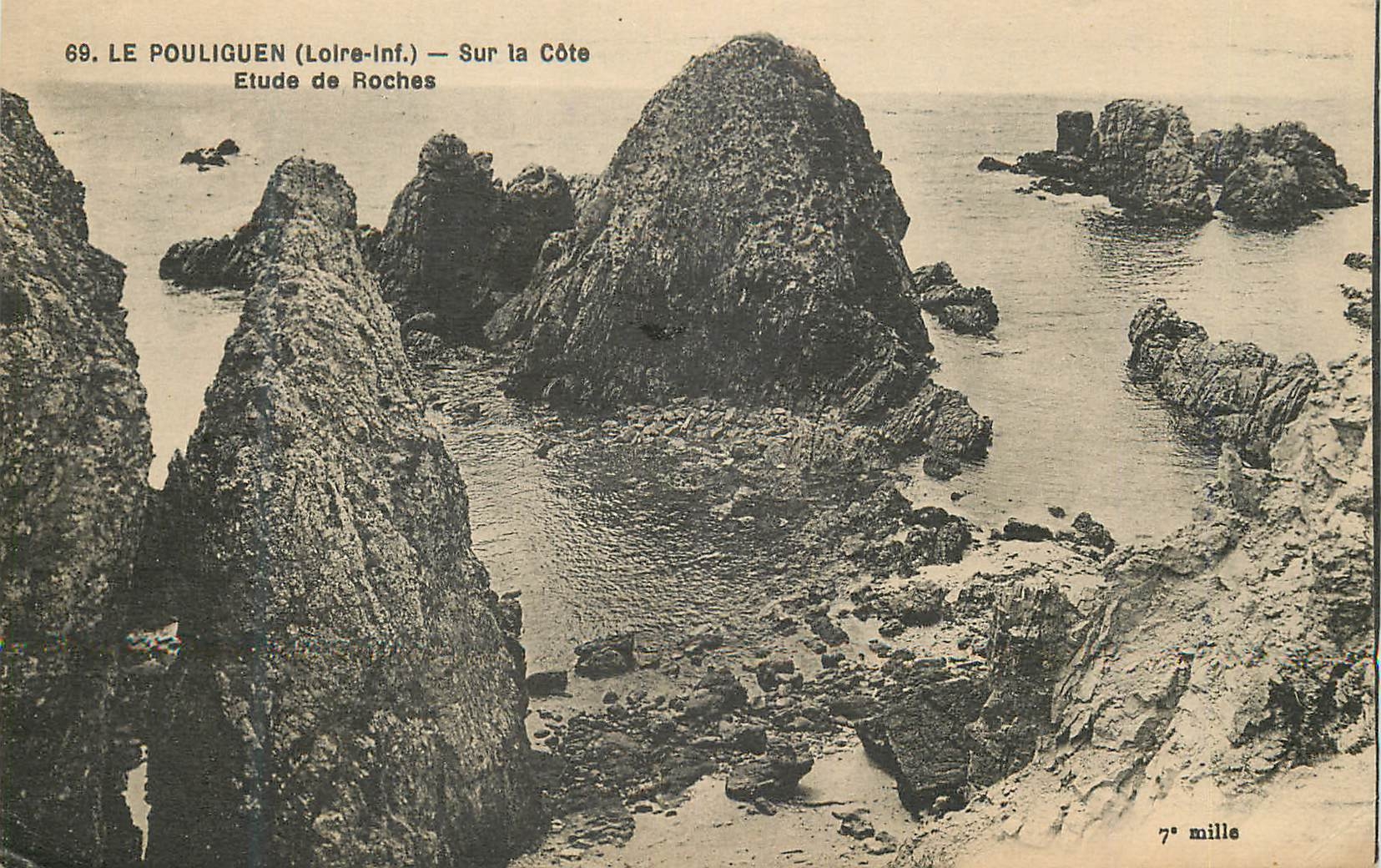 CPA Le Pouliguen Loire Inf Sur la Cote Etude de Roches 