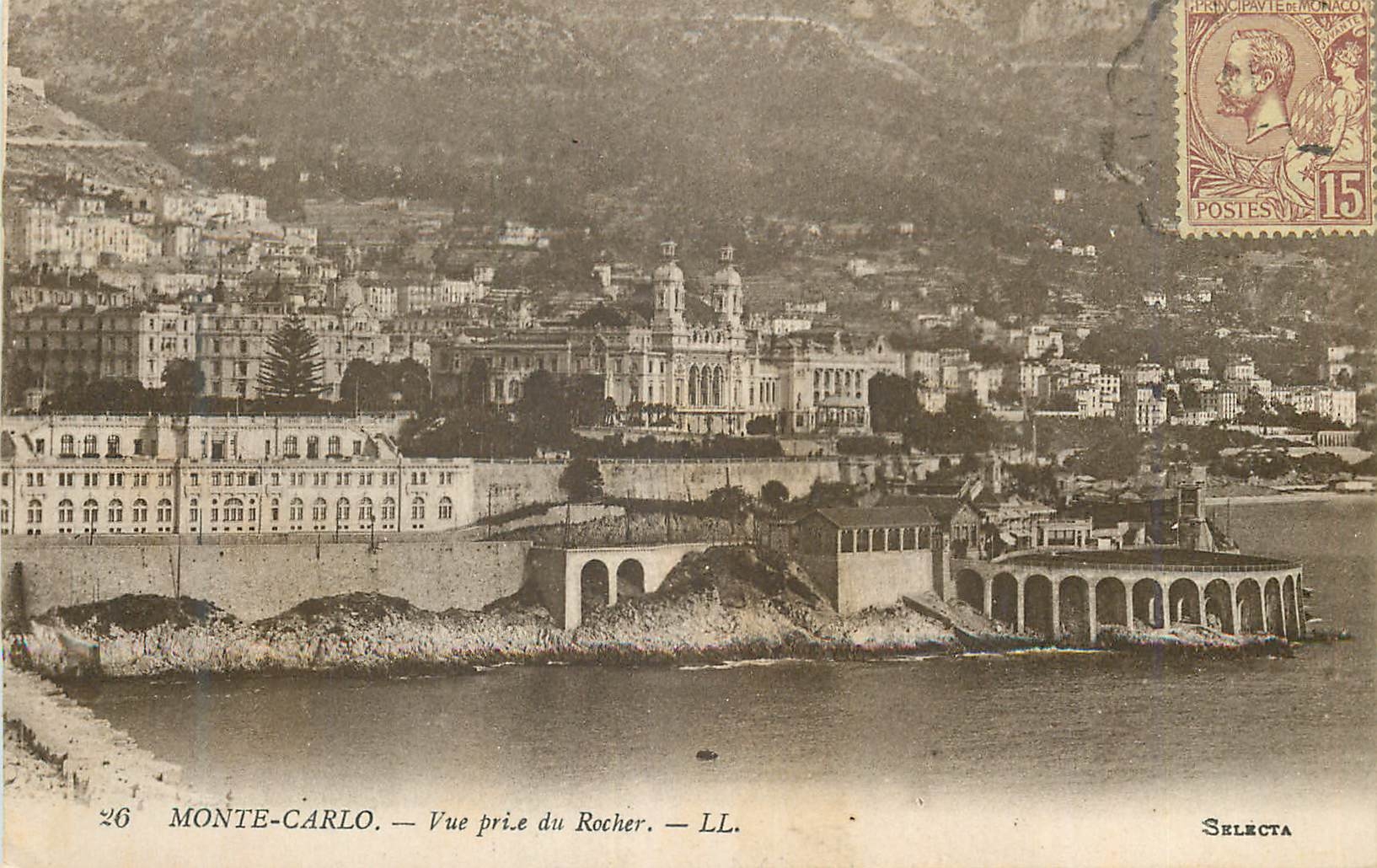 CPA Monte Carlo Vue prise du Rocher 