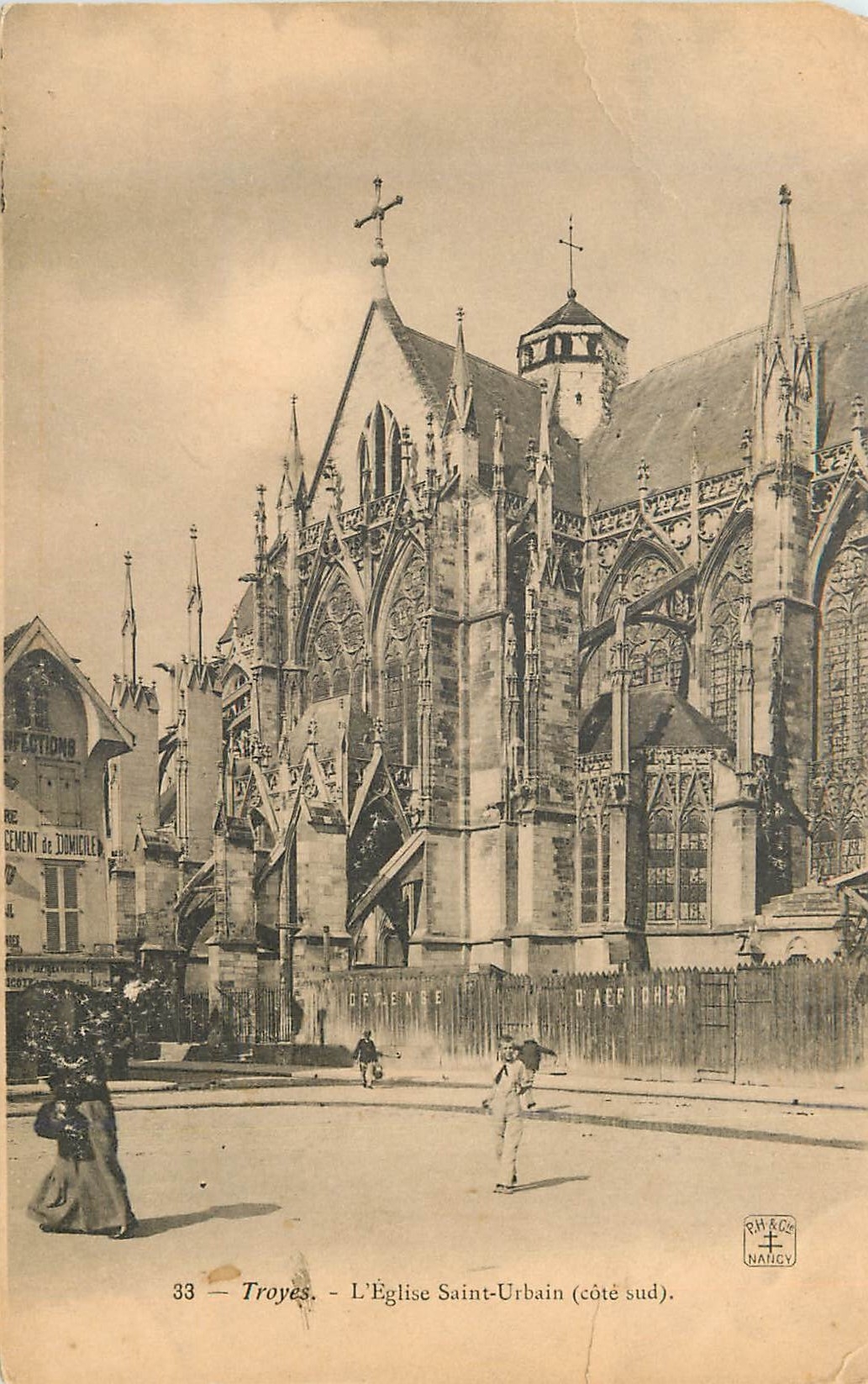 Troyes - L'Église Saint-Urbain (côté sud) — éditeur Nativy, n° 33