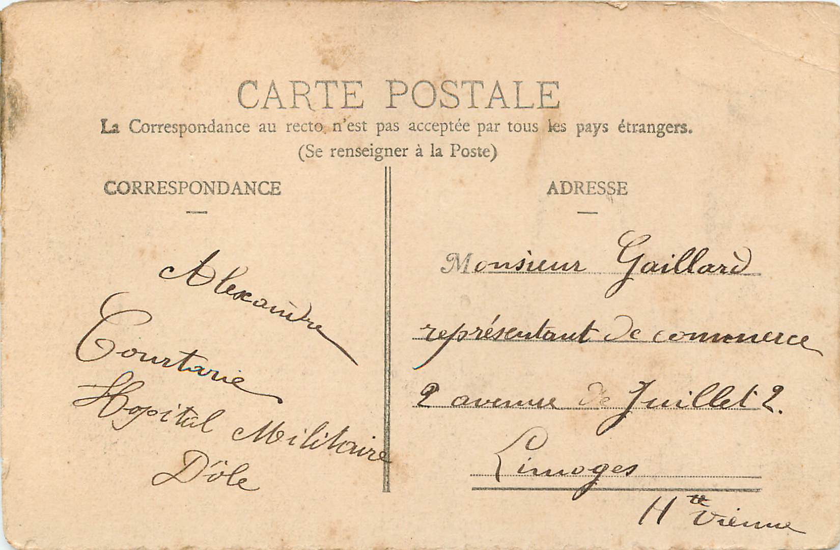 CPA Dole Rue des Arenes et Place aux Fleurs  — Back