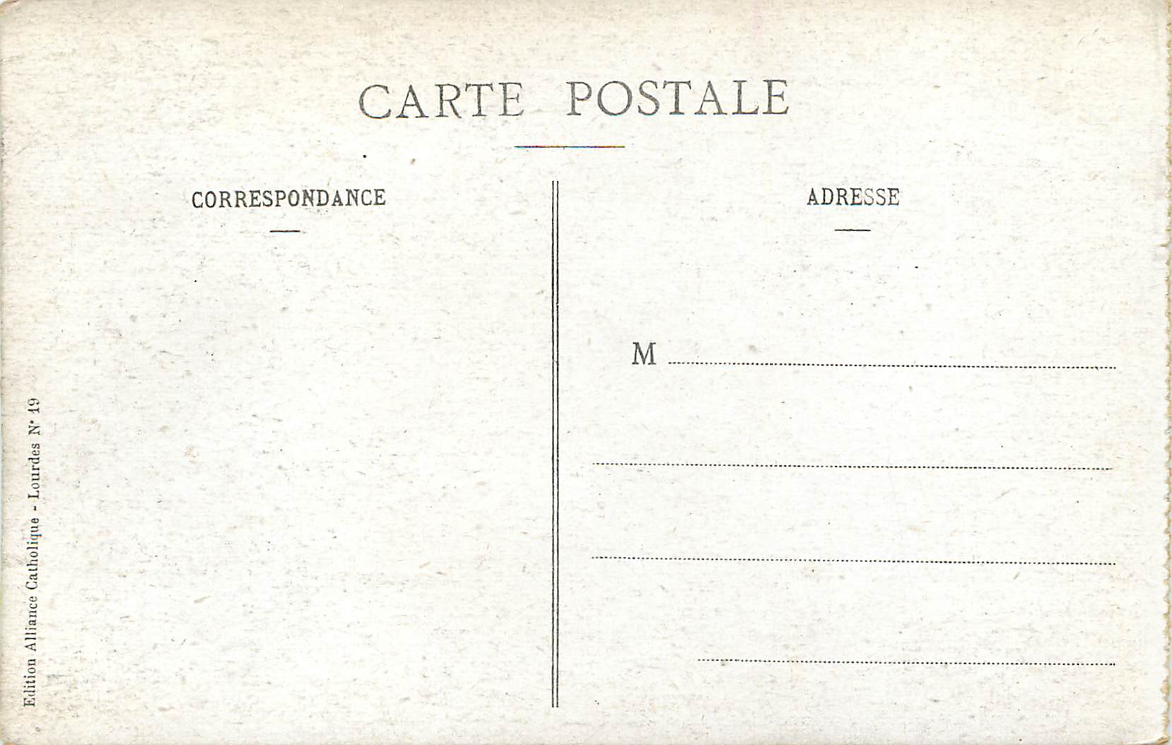 CPA Lourdes Le Funiculaire La Gare  — Verso
