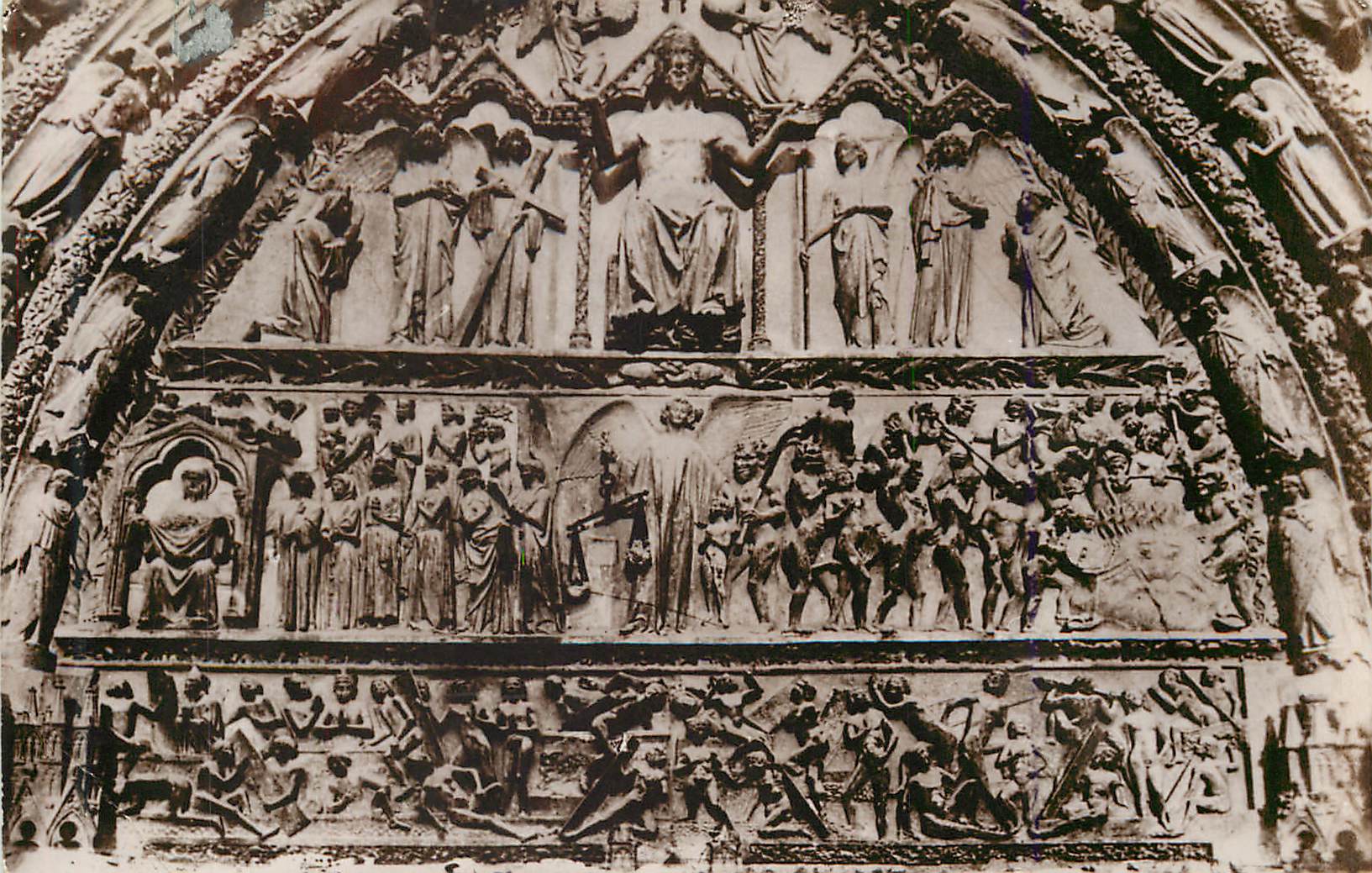CPA Bourges Cathedrale Tympan du Portail Central 
