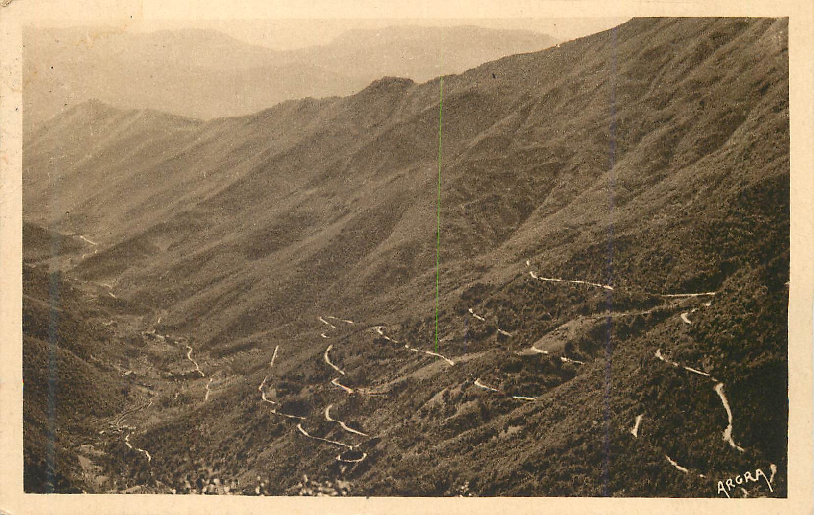Les lacets de la route de Valleraugue au Mont-Aigoual — Les Arts Graphiques, Toulouse, n° 609