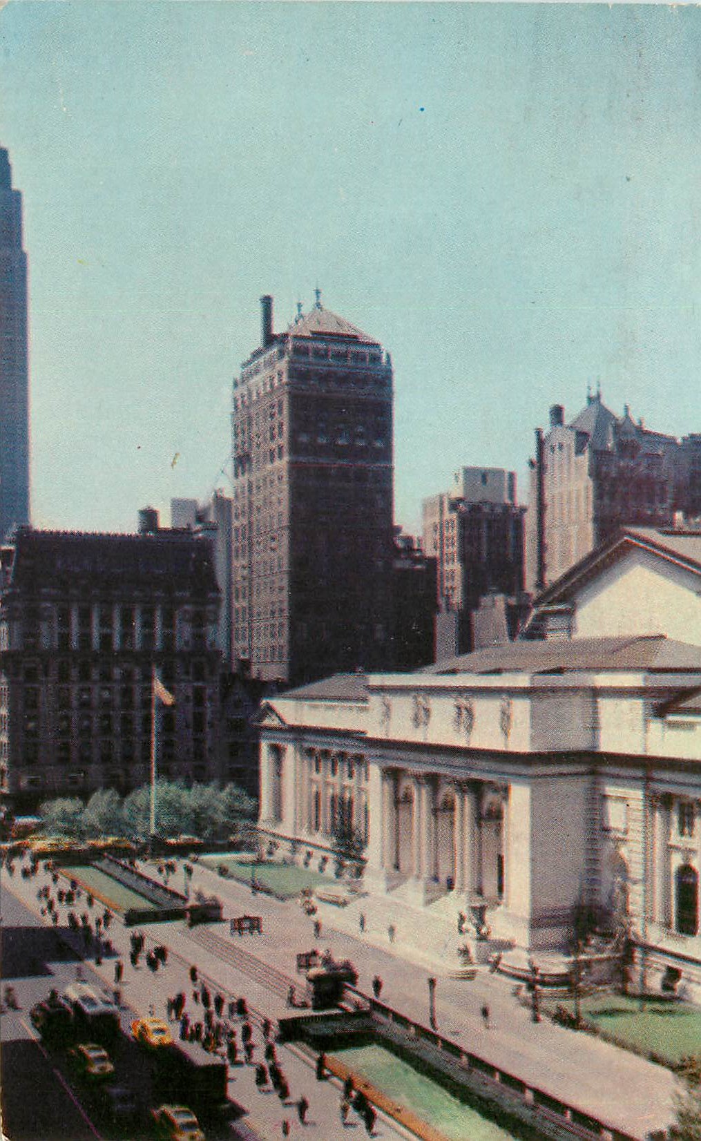 CPM New York Public Library located on fifth avenue 
