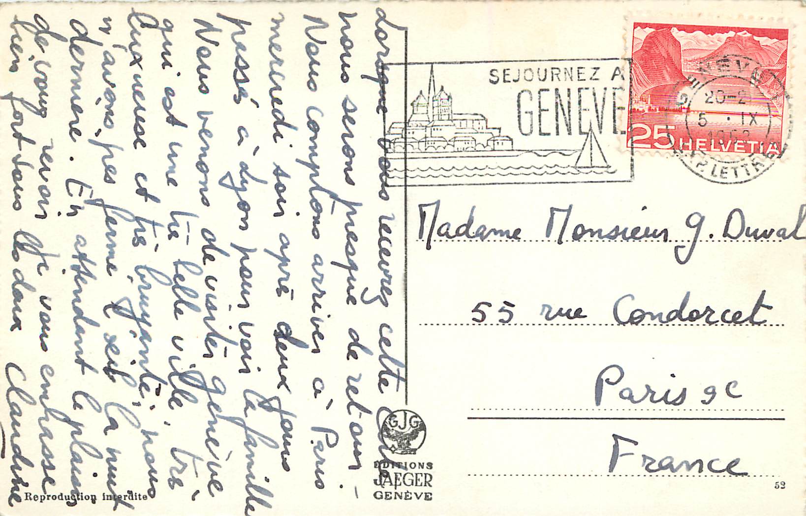 CPM Geneve Monument Internaltional de la Reformation  — Rückseite