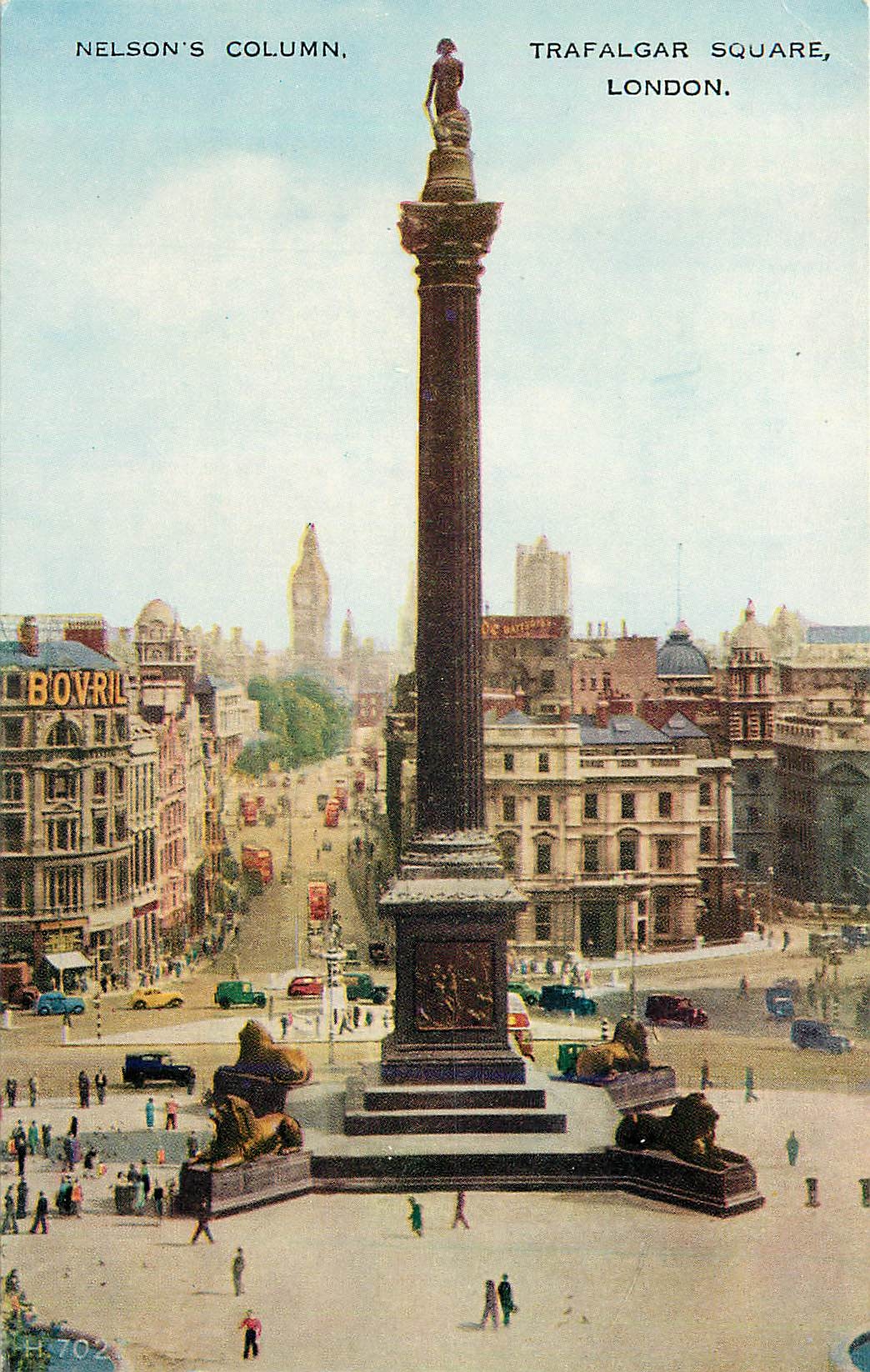 CPA Nelsons Column Trafalgar Square London 
